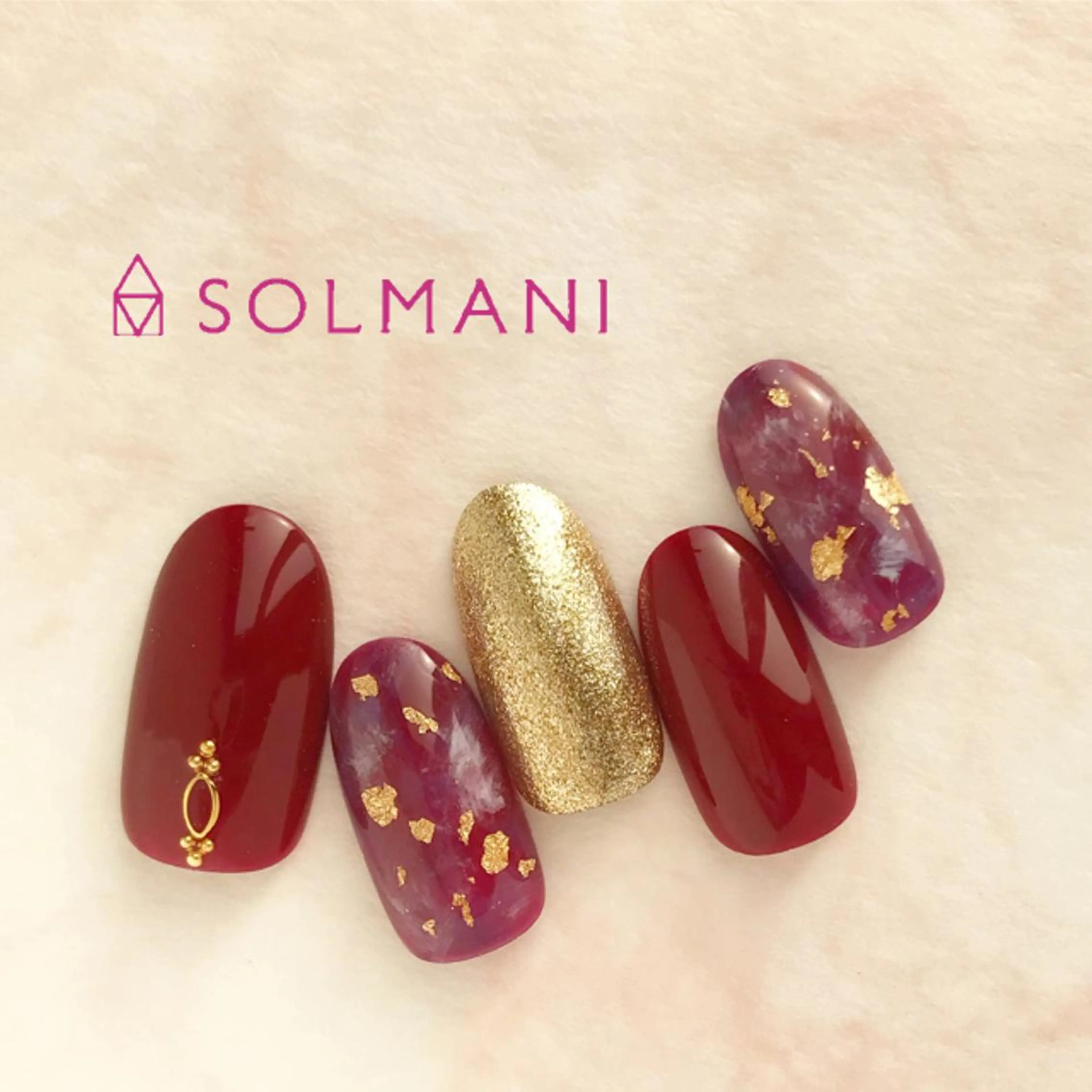 ネイル 成人式 SOLMANI 予約担当のネイルデザイン