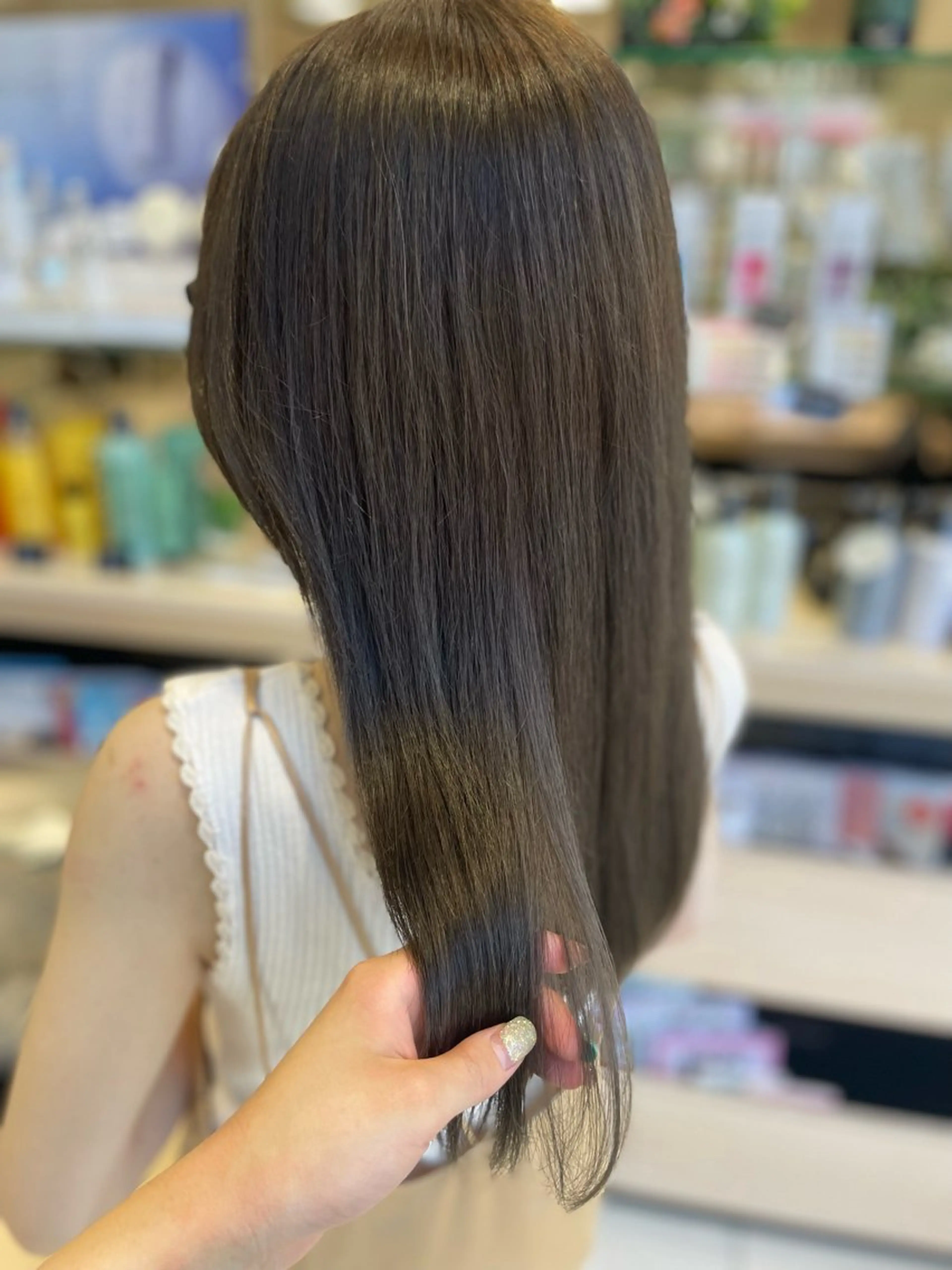 セミロング カラー ヘアカラー クロスパーマ/うる艶 カラー/Kurumiのヘアスタイル