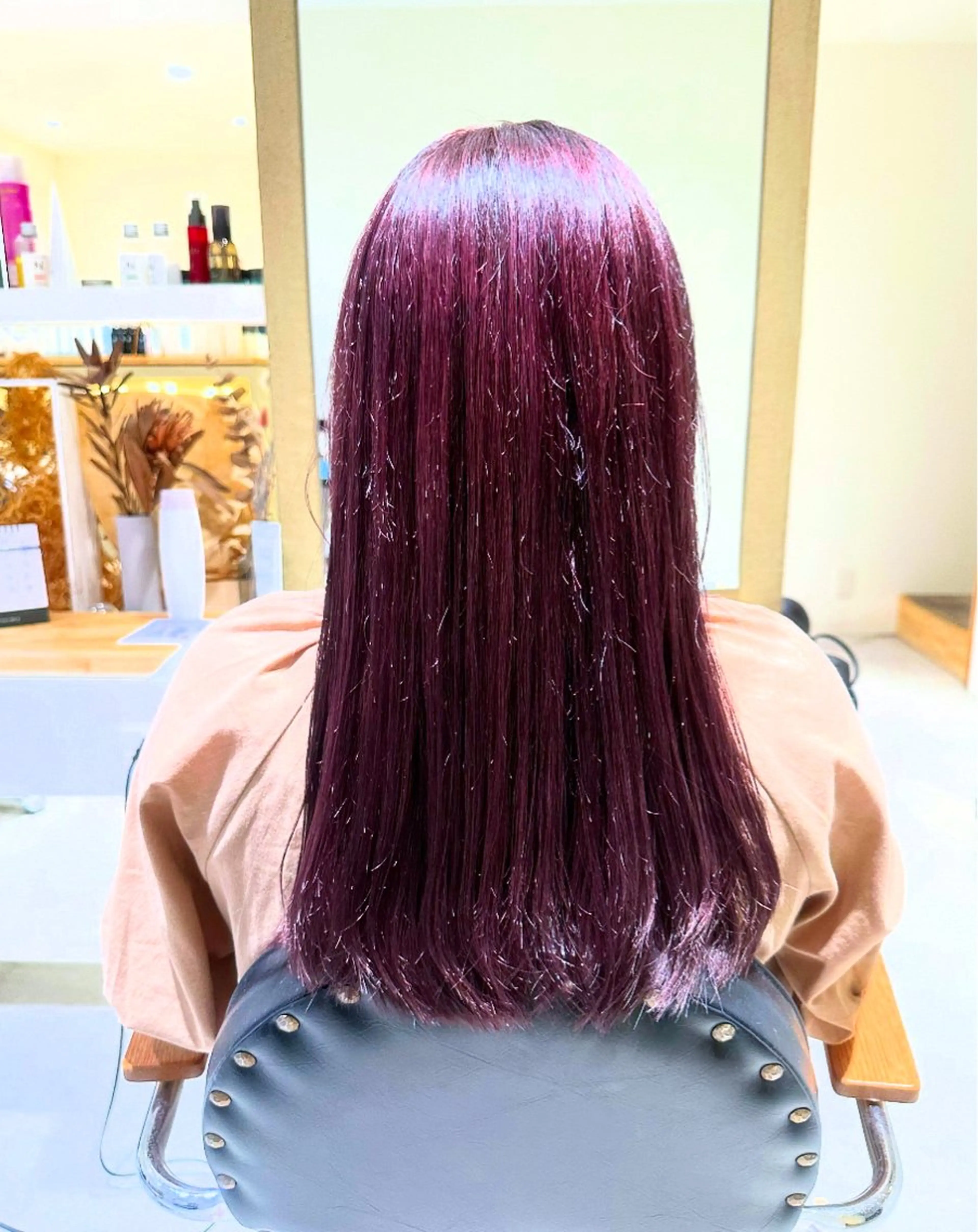 セミロング ヘアカラー トリートメント レイヤー/蟹江/ くすみカラー/川口のヘアスタイル