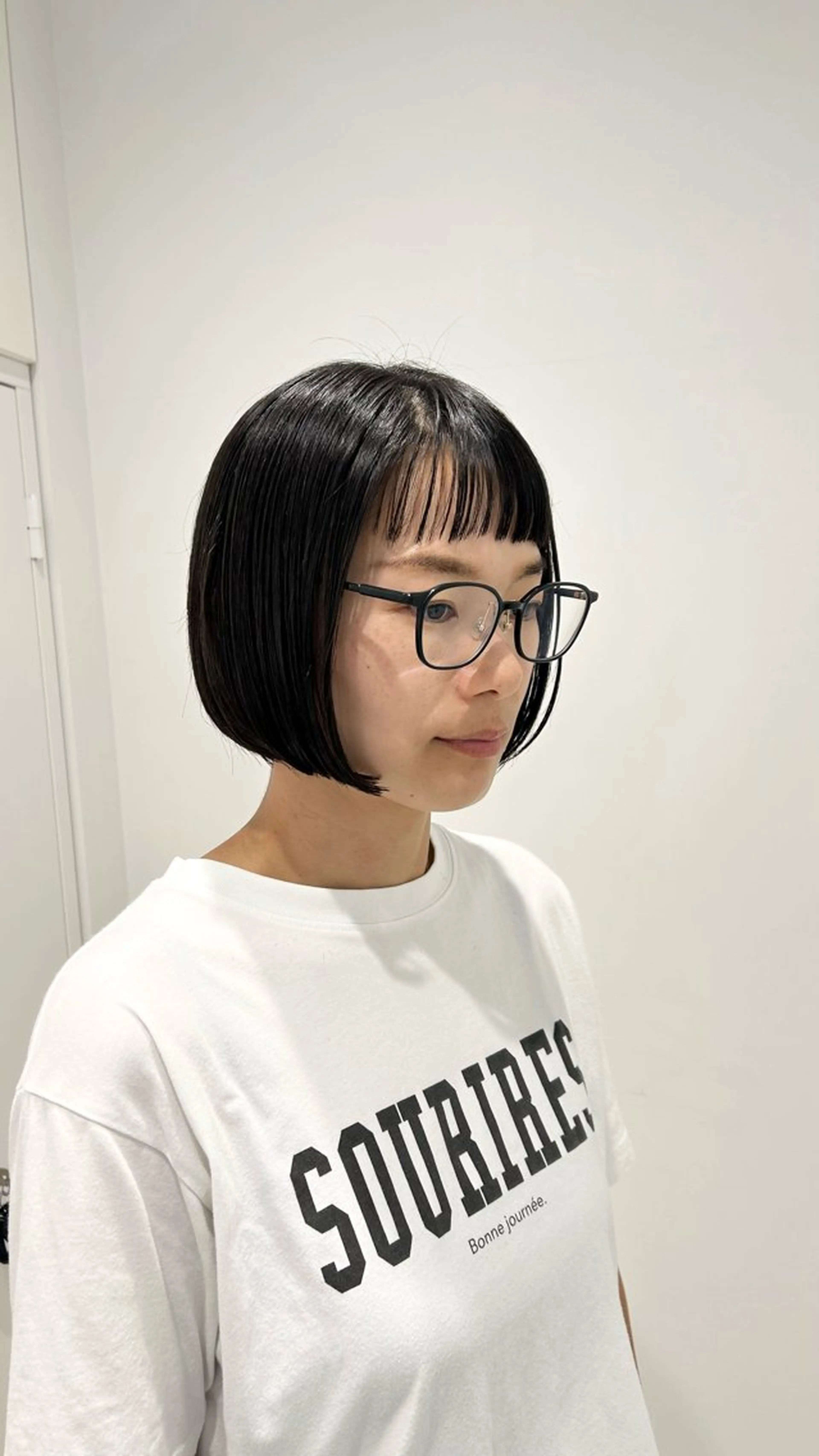 ミディアム ボブ レイヤー・ナチュラル RUKUのヘアスタイル