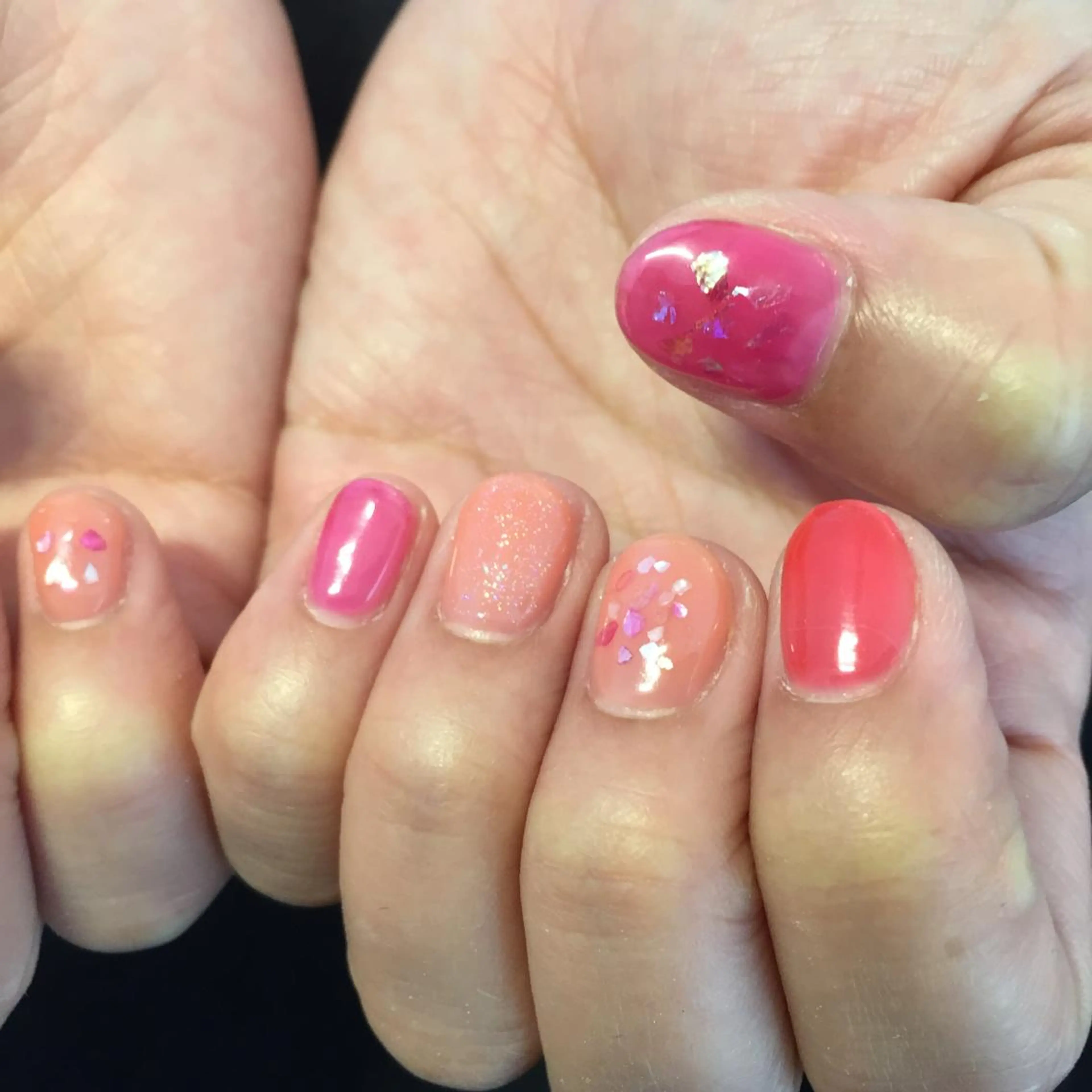 ネイル クリアネイル ピンク BANBINANAIL所属・イリネコ マリのネイルデザイン