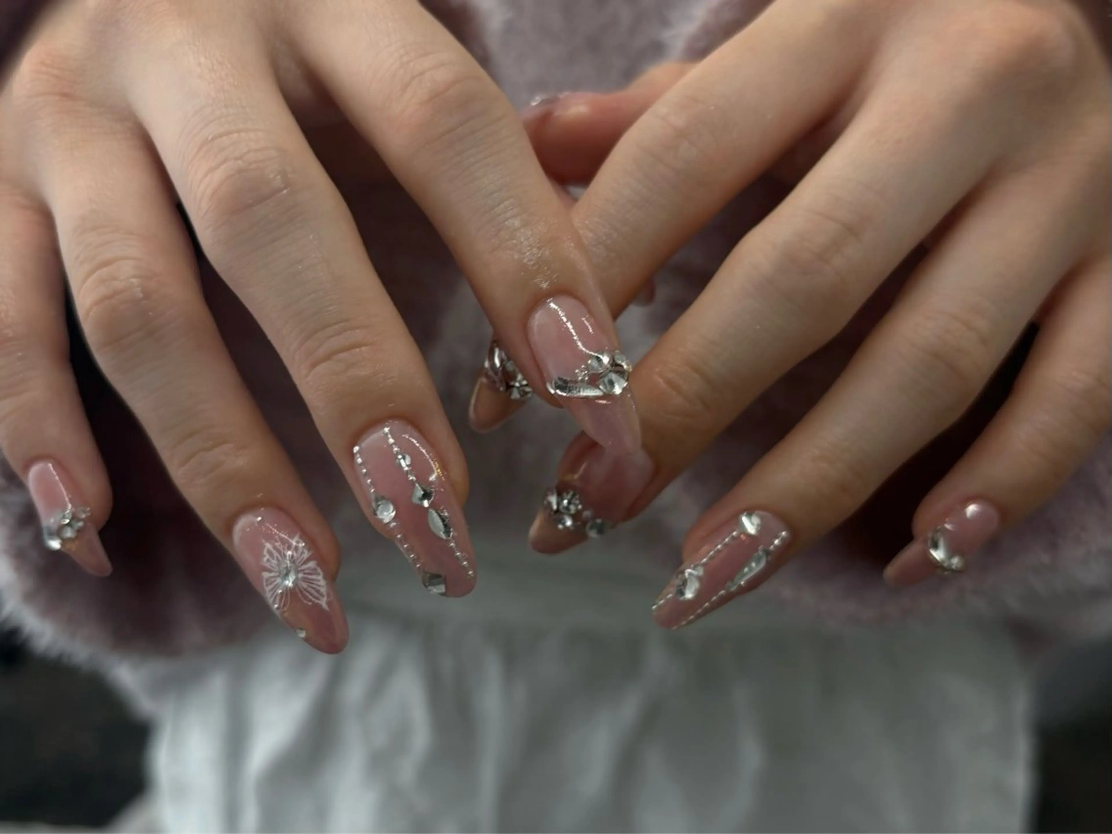 ネイル ハンドネイル rina ニュアンス♡ワンホンのネイルデザイン