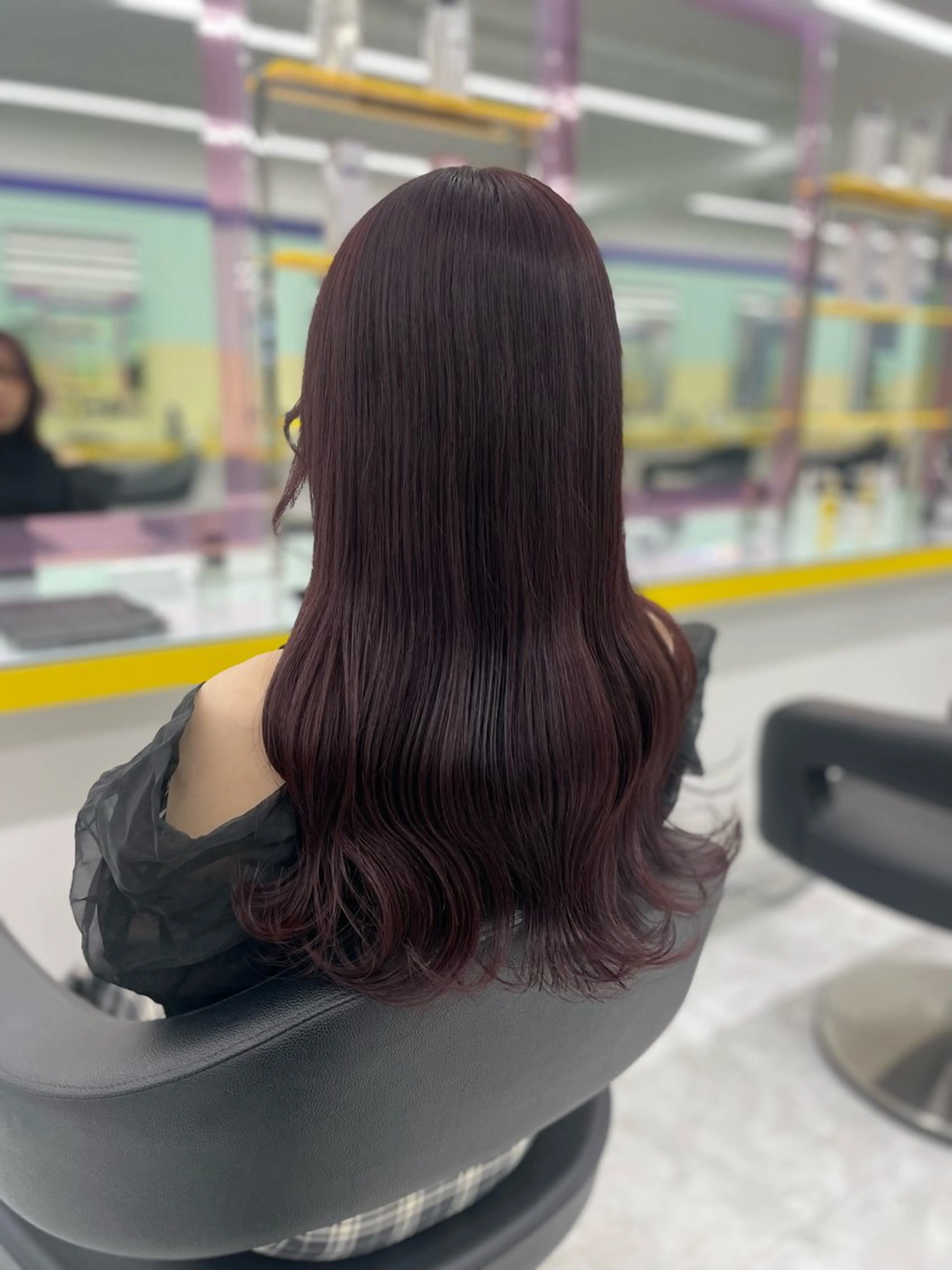 ミディアム カラー ヘアアレンジ カット ヘアカラー トリートメント ☁️トレンド✖️ 透明感☁️りくのヘアスタイル