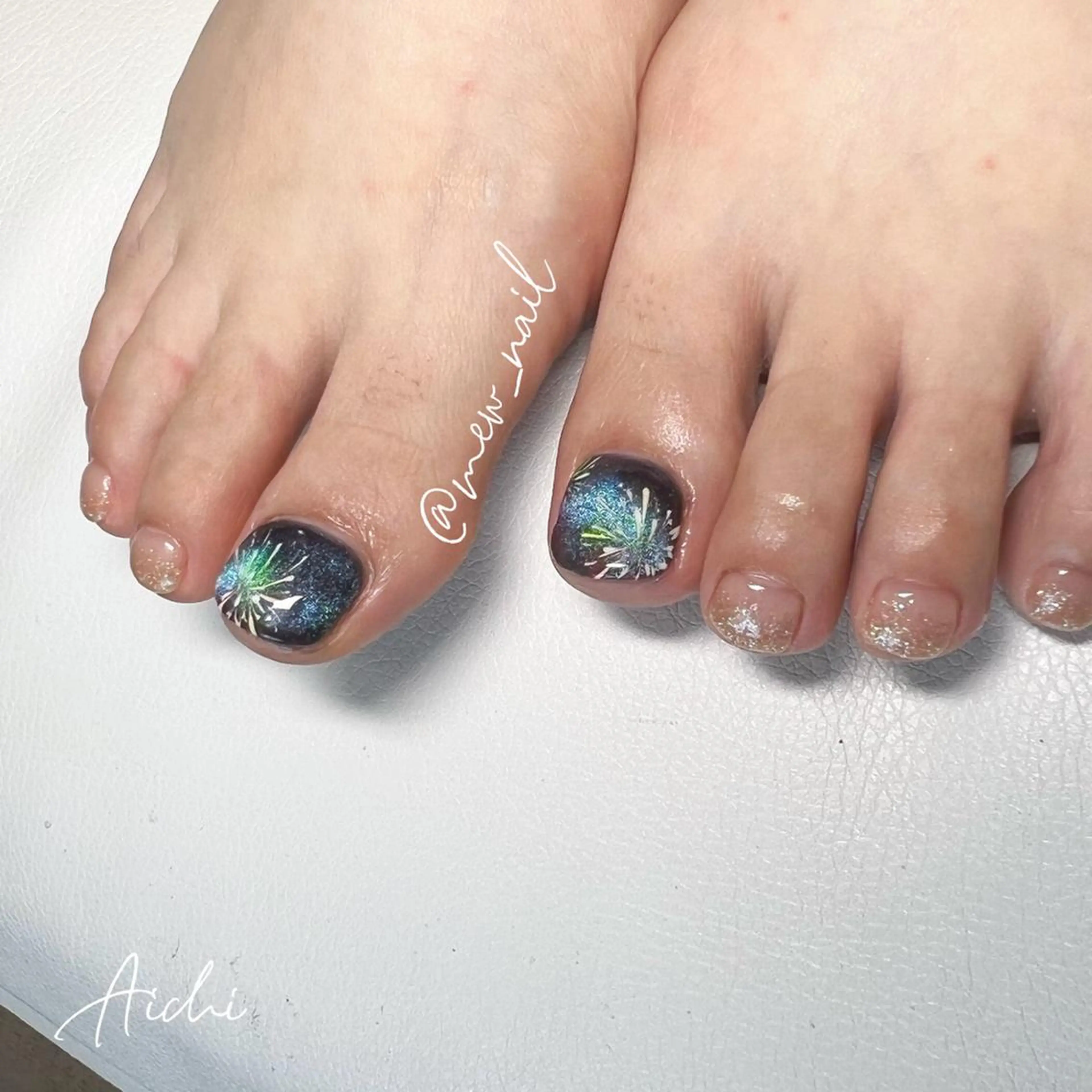 ネイル マグネットネイル 夏ネイル miyu ☺︎のネイルデザイン