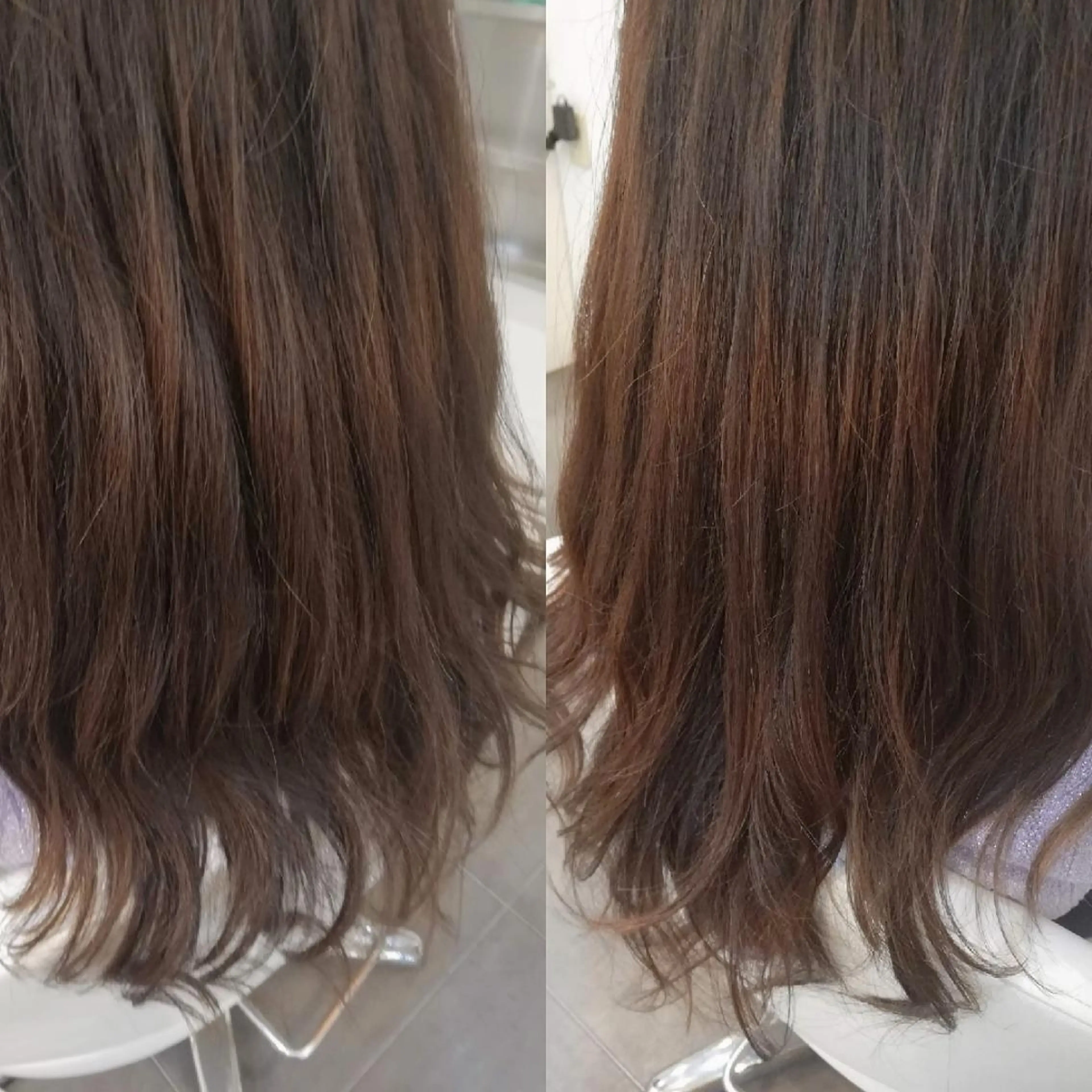 カラー パーマ ロング ベージュカラー 透明感カラー 池田 恵久美のヘアスタイル