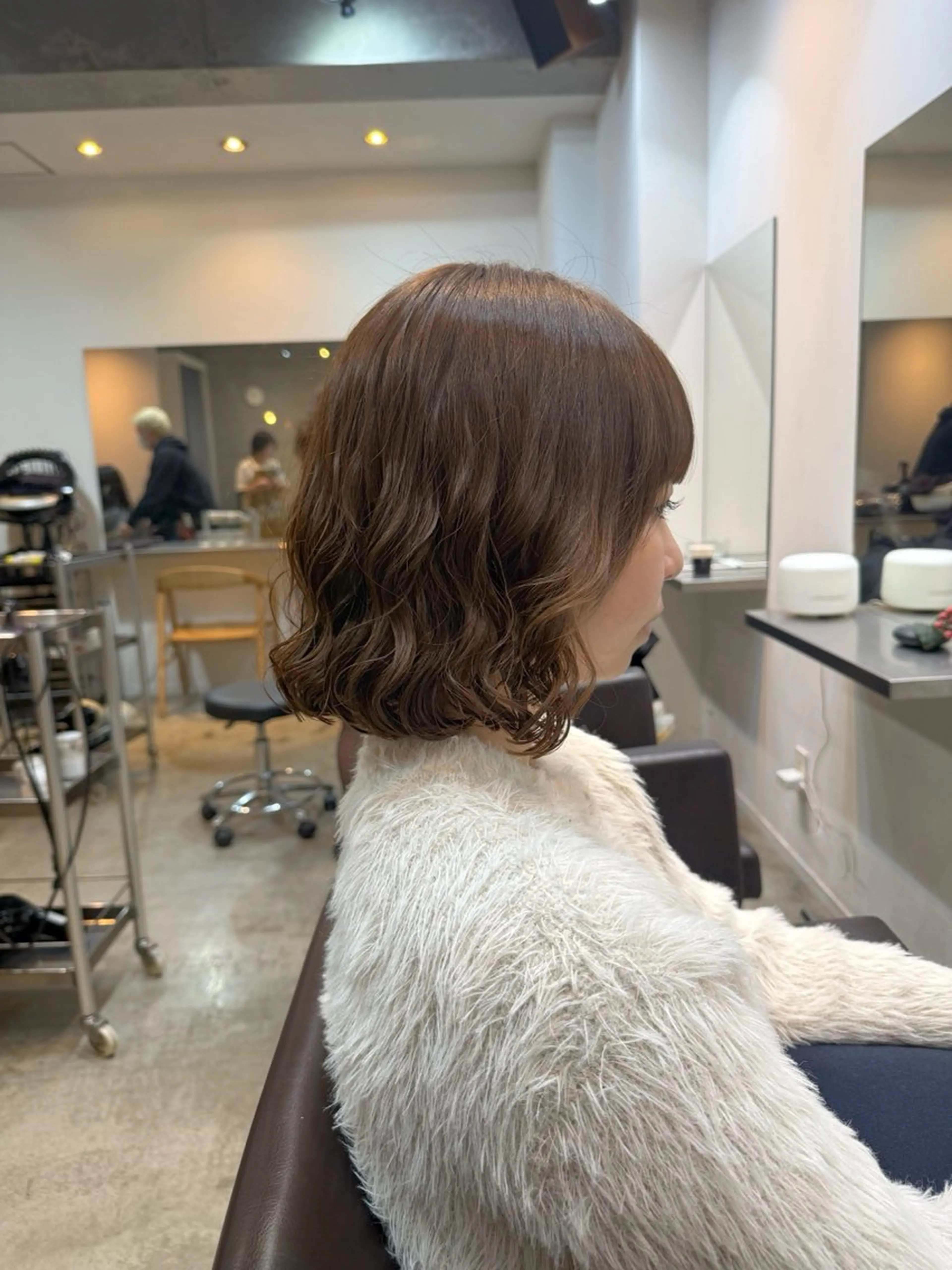 ミディアム カット パーマ トリートメント スパイラルパーマ /神野のヘアスタイル