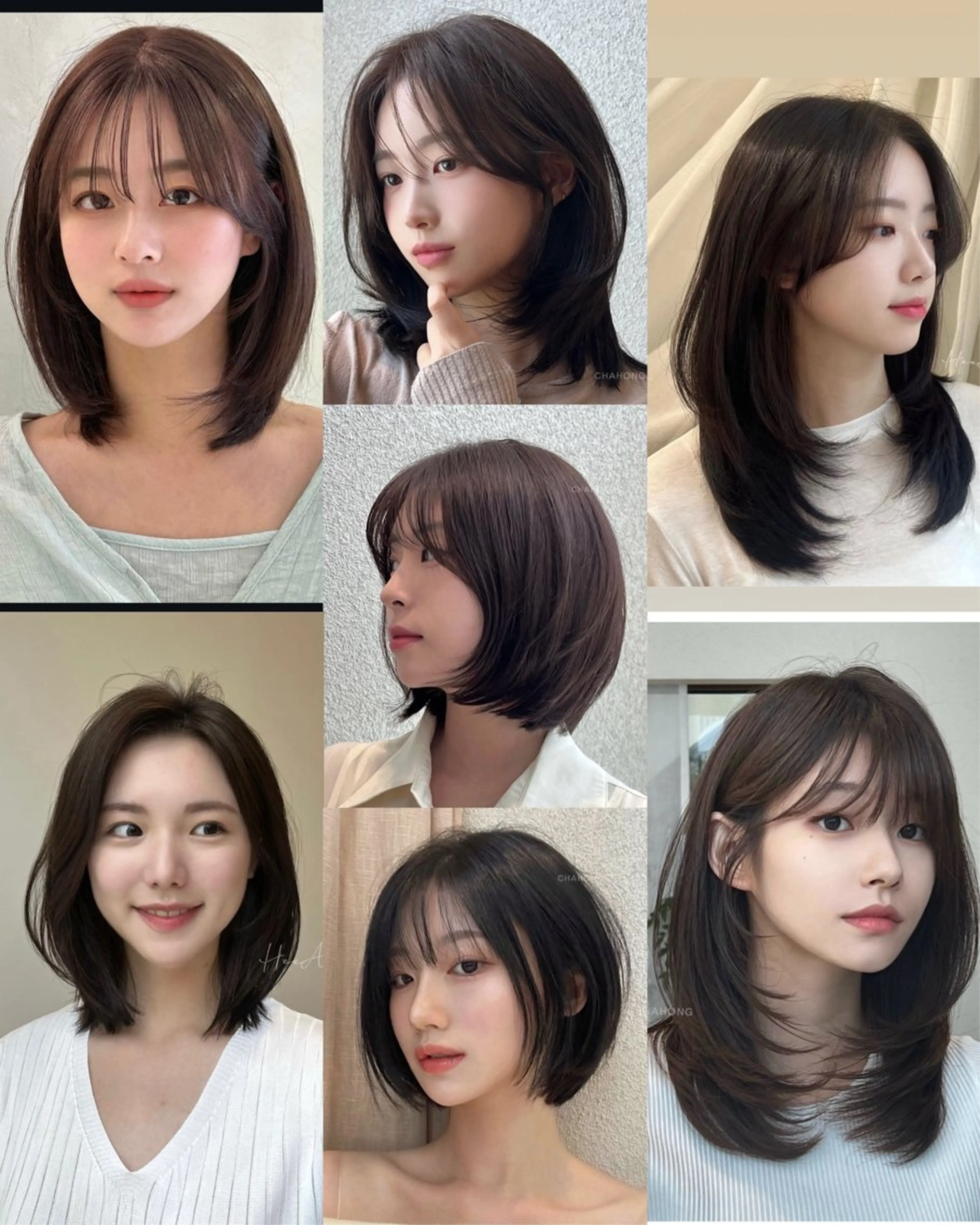 ショート Hayun /韓国スタイルのヘアスタイル