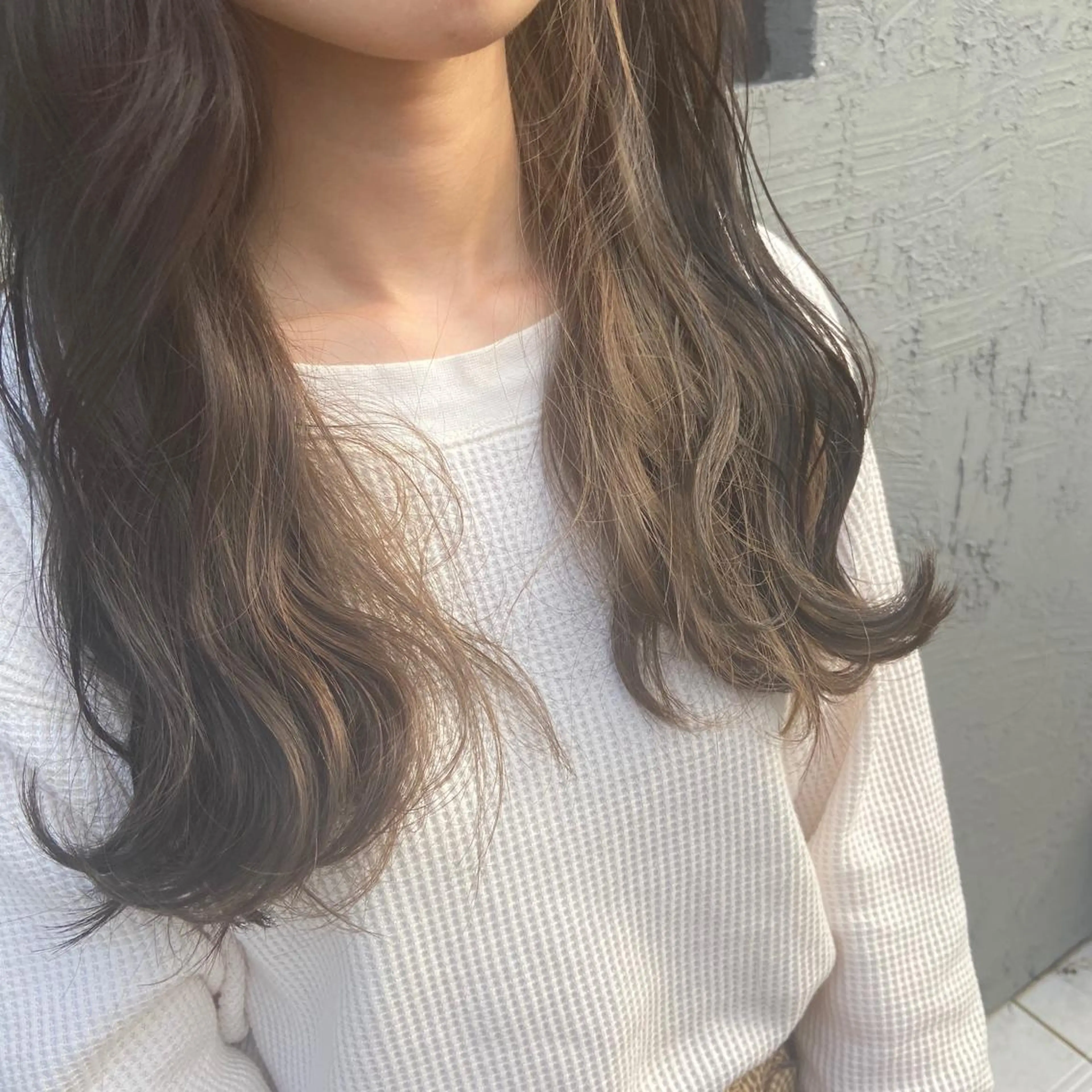 ロング カラー 馬場 瑞穂のヘアスタイル