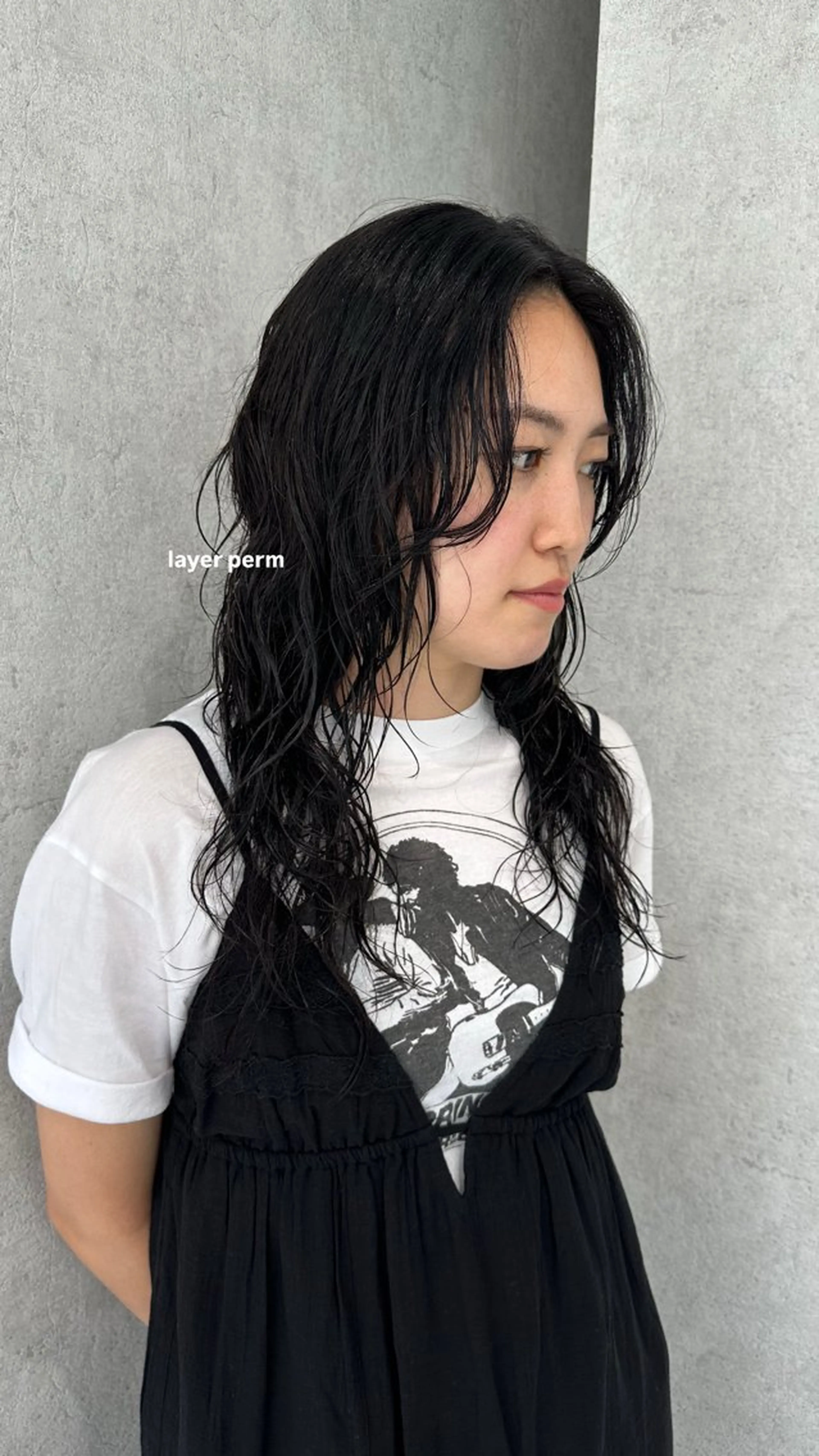 ロング パーマ カット ヘアカラー トリートメント v-lab studio所属・韓国レイヤーカット/ 艶カラー/ noaのヘアスタイル