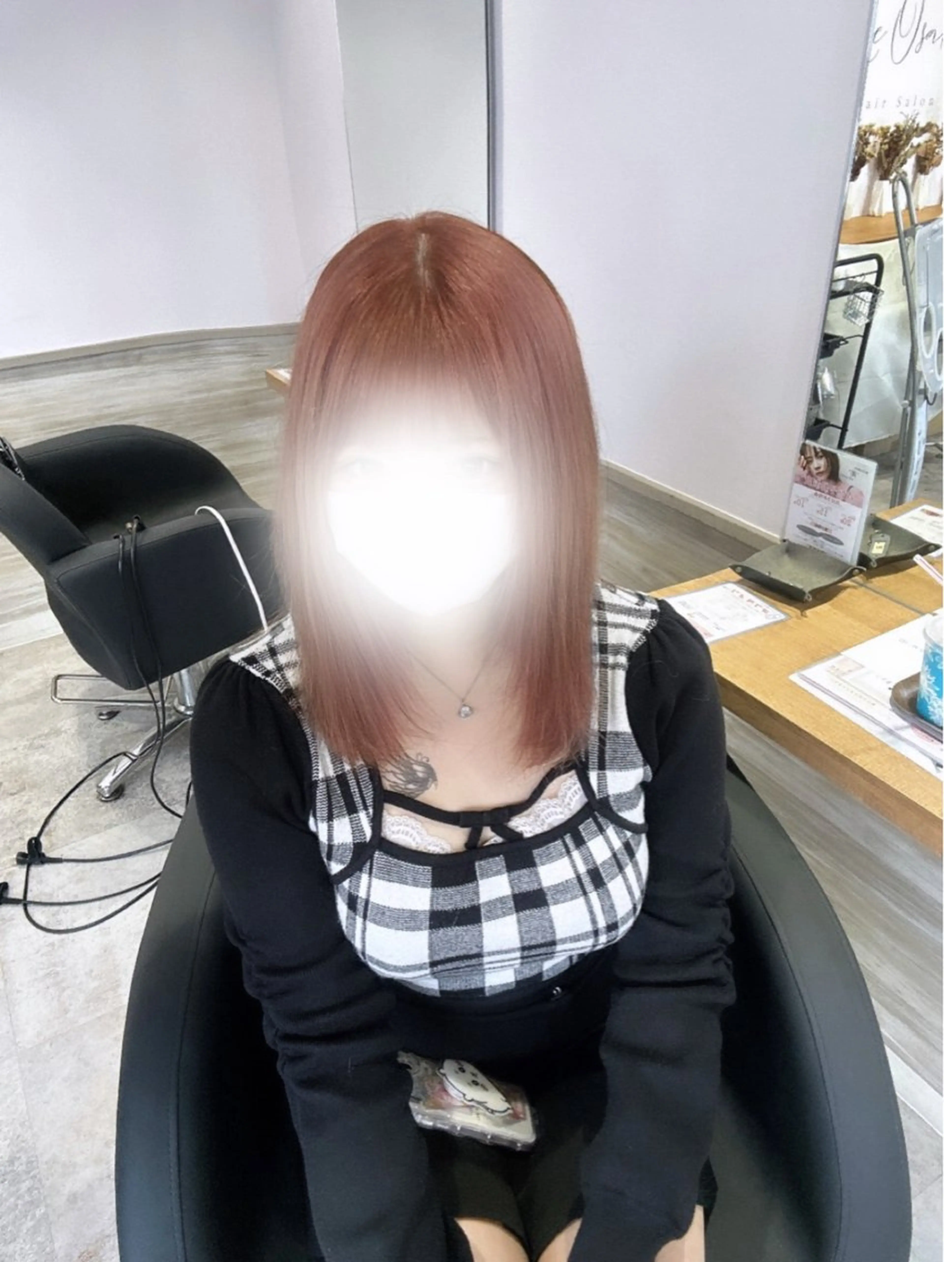 ミディアム ヘアカラー 鎌田 優依のヘアスタイル