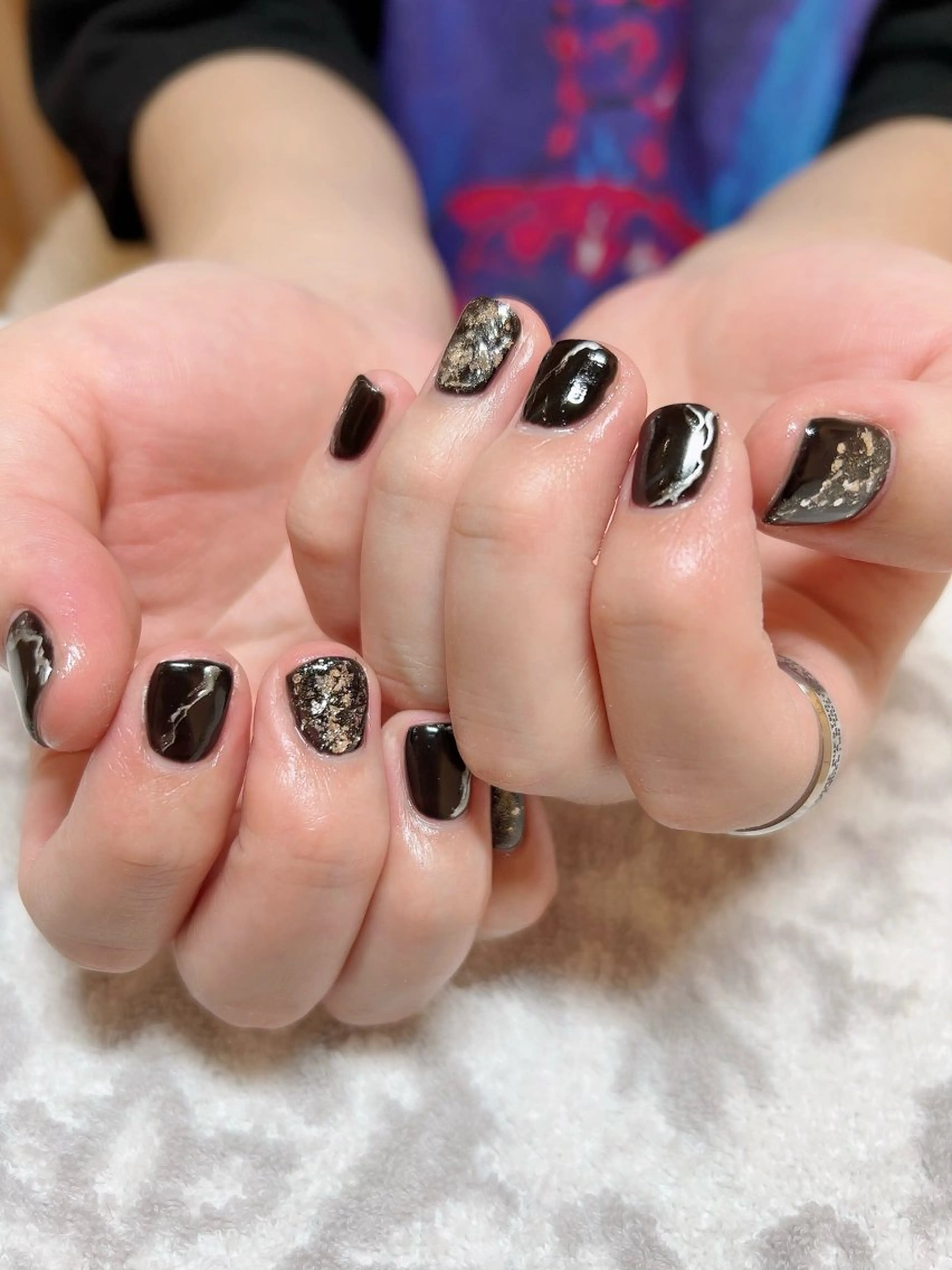 ネイル メンズネイル シルバー takamin._.nail所属・オーダーメイド専門 takamiのネイルデザイン