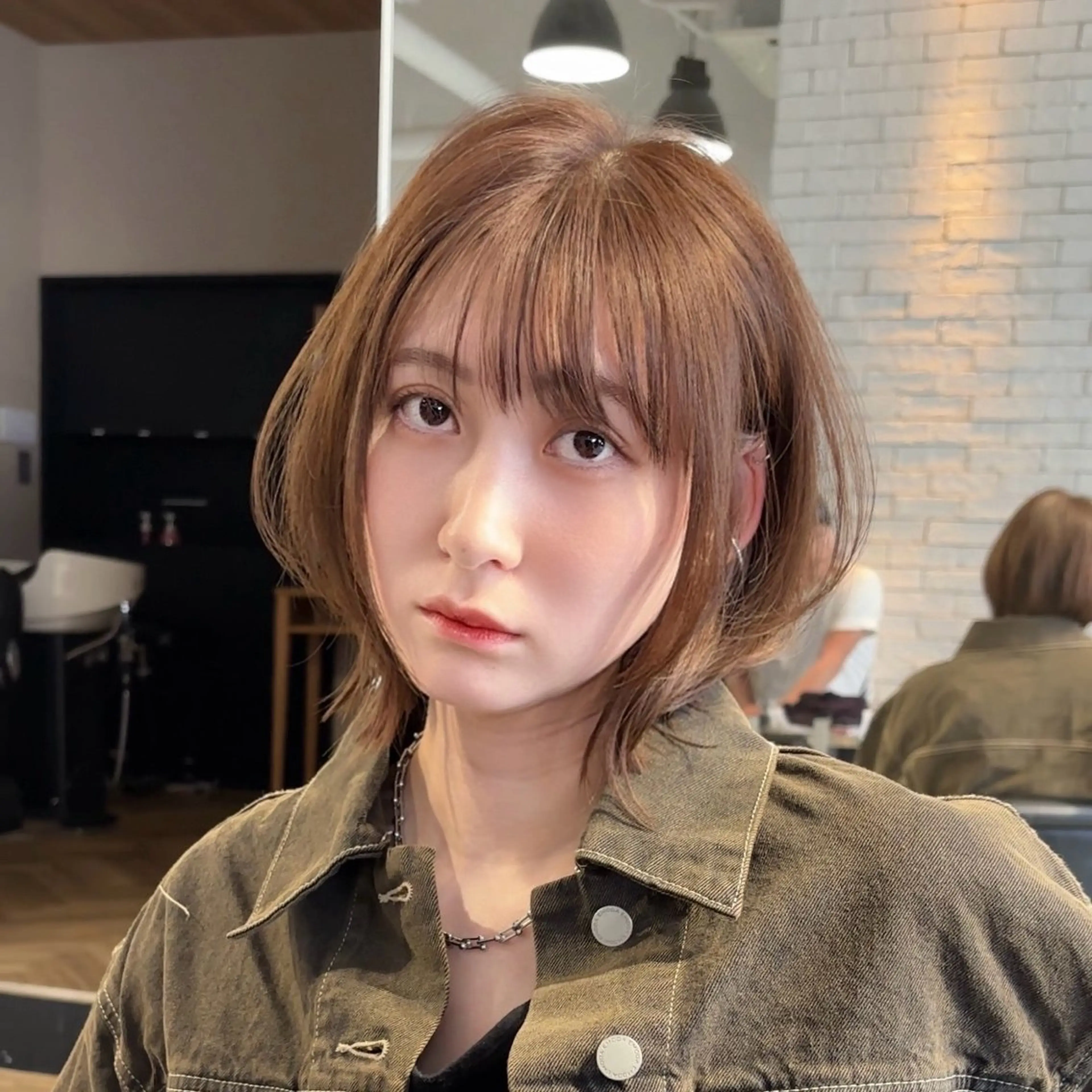 ミディアム カラー ボブレイヤー ボブ レイヤーカット 似合わせカット カット トリートメント ウメダナオヤ/ くびれヘア✨のヘアスタイル