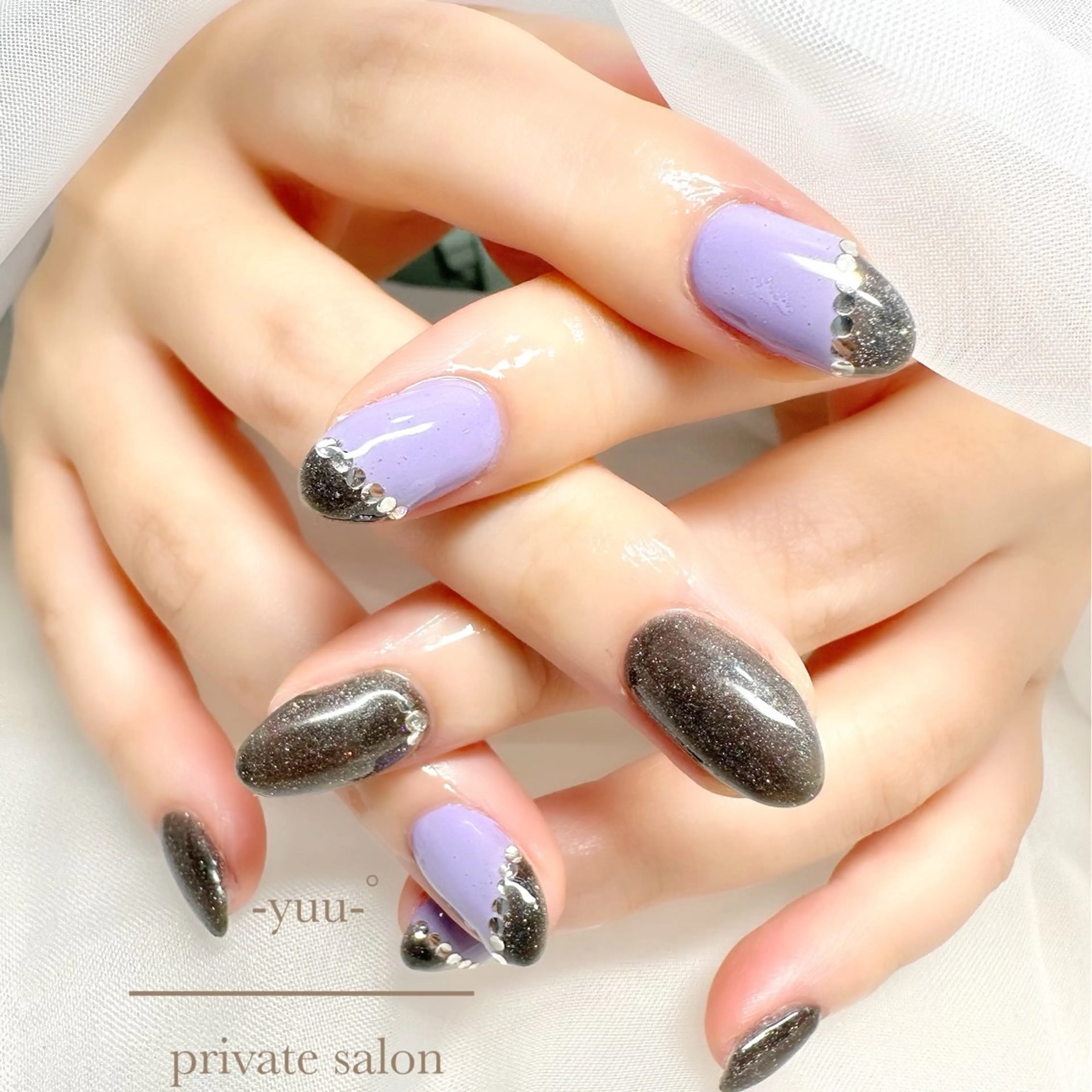 ネイル パープル -yuu-所属・Lino ﾟのネイルデザイン