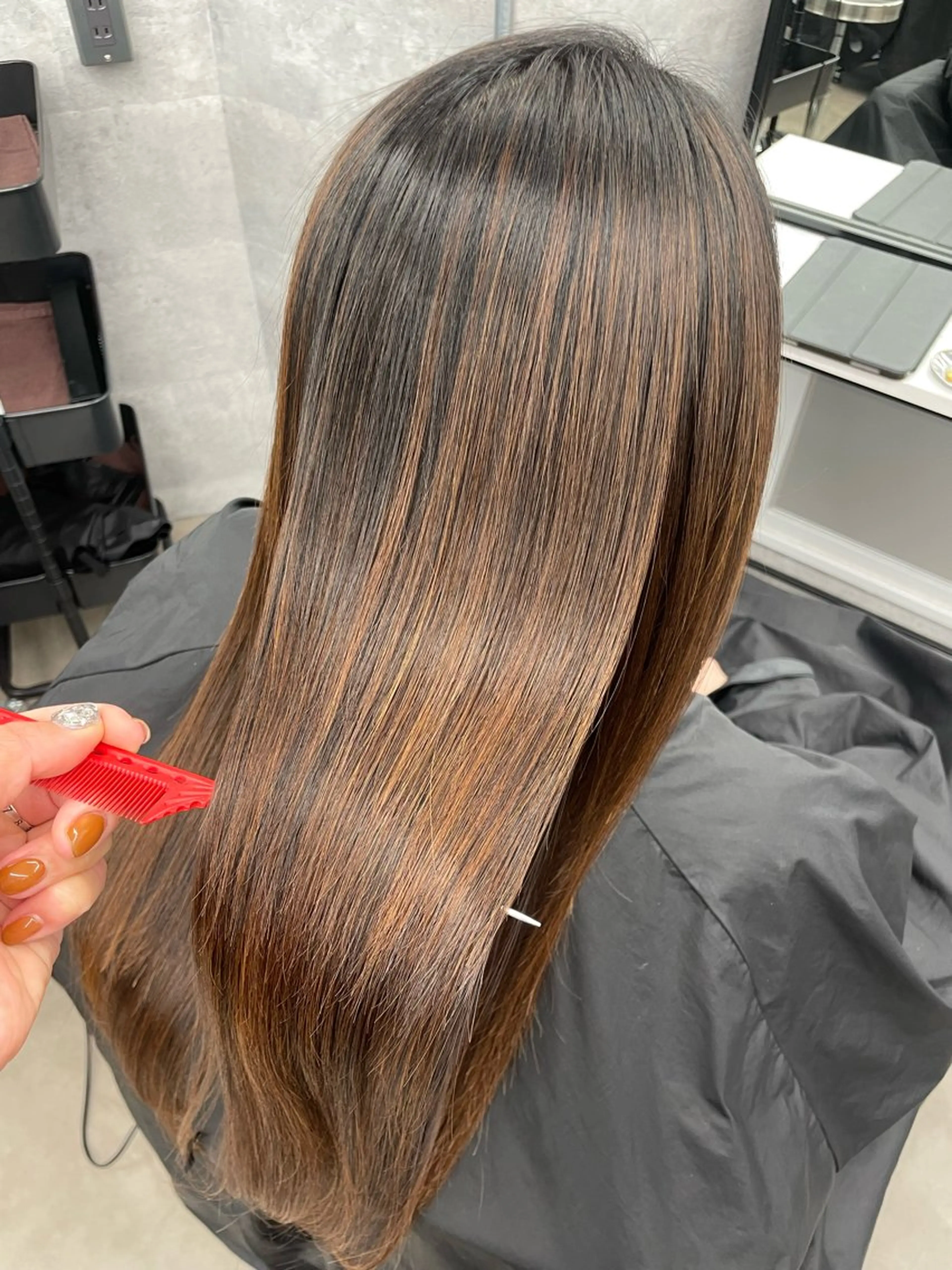 ロング カラー ヘアアレンジ カット ヘアカラー トリートメント ヘッドスパ ヘアセット 髪質改善/縮毛/新宿 🫧SUZUKA🫧のヘアスタイル