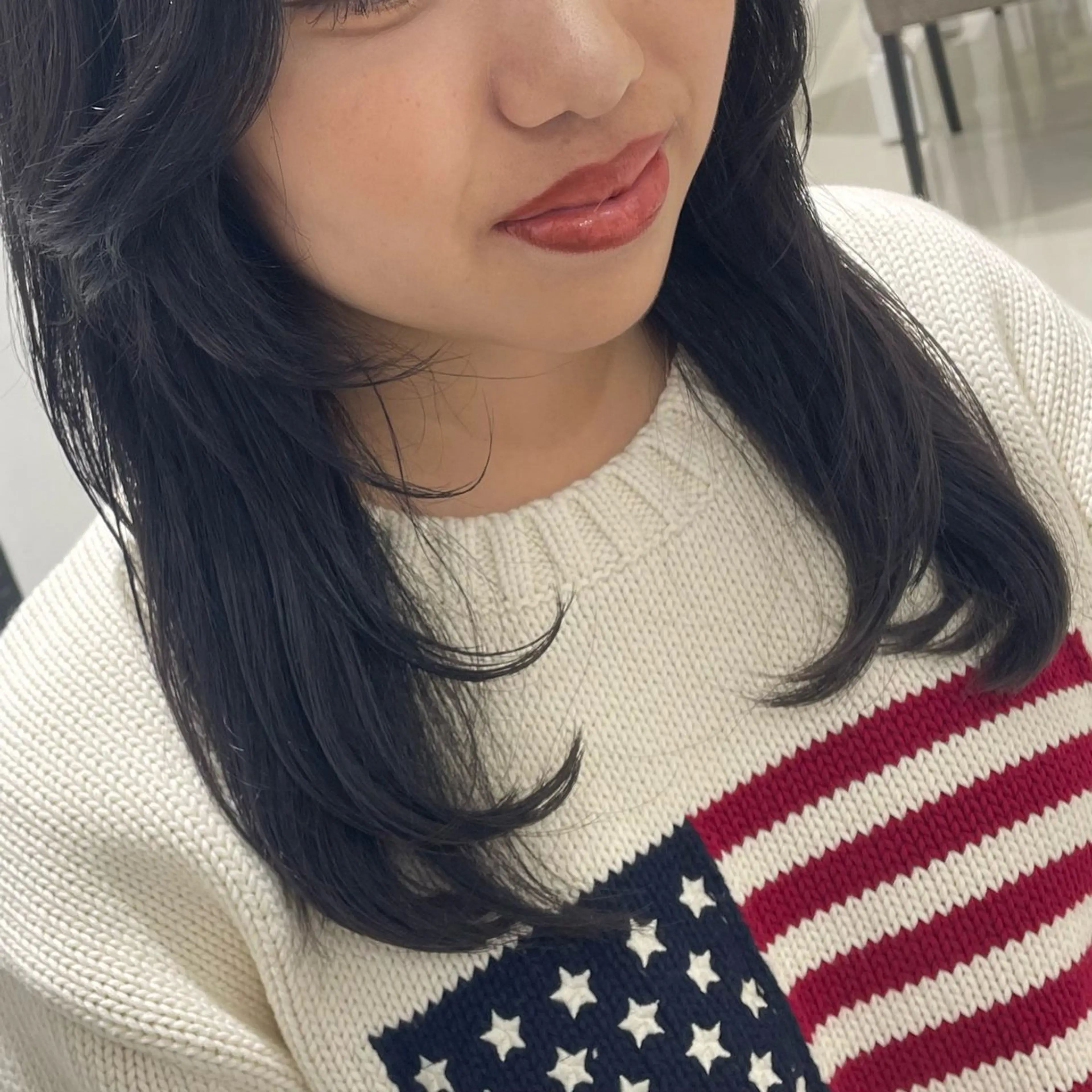 ロング レイヤーカット 中村 日南のヘアスタイル