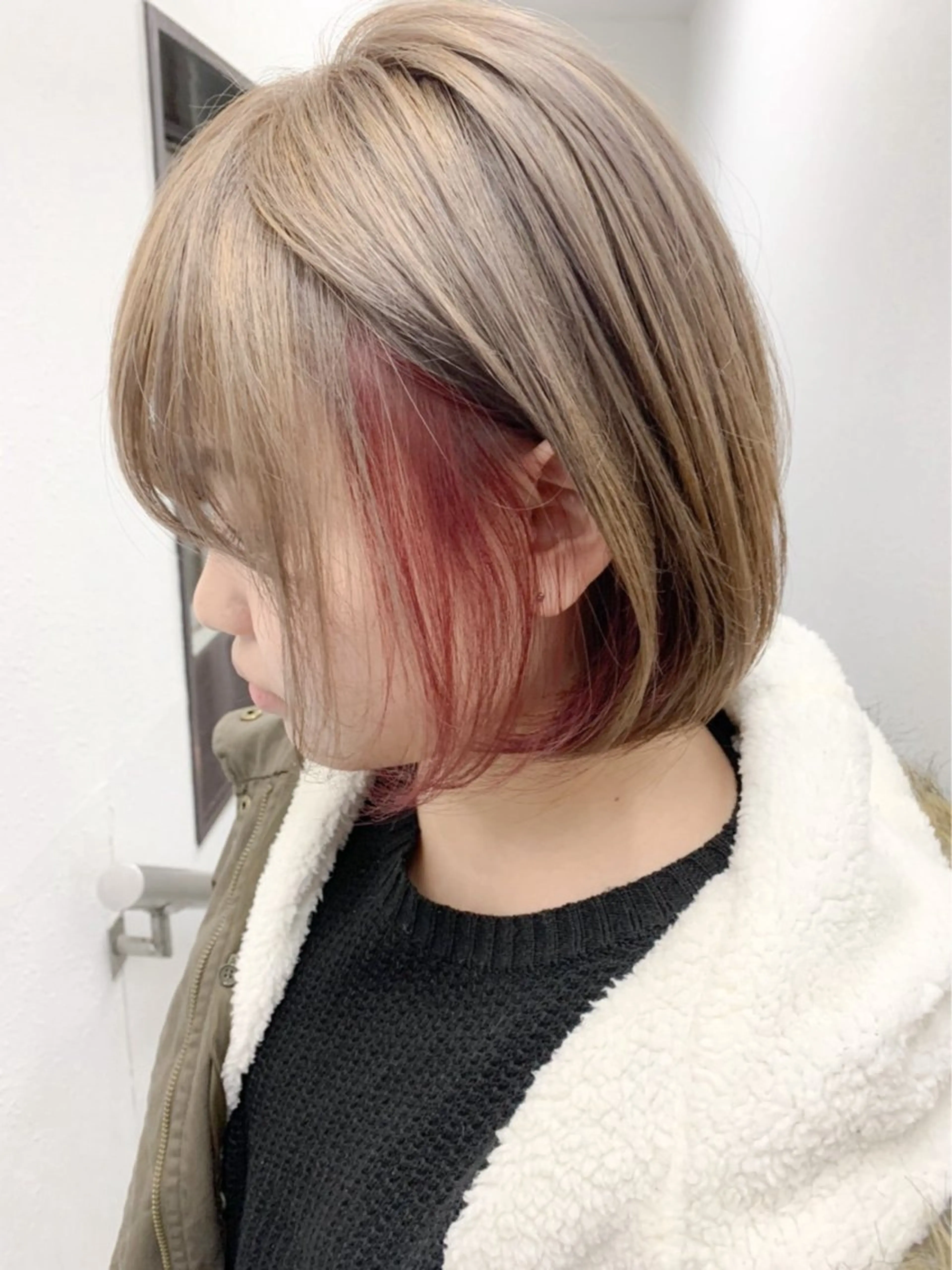 ミディアム カット ヘアカラー トリートメント うる艶/レイヤー 🪞池袋LAND🪞のヘアスタイル