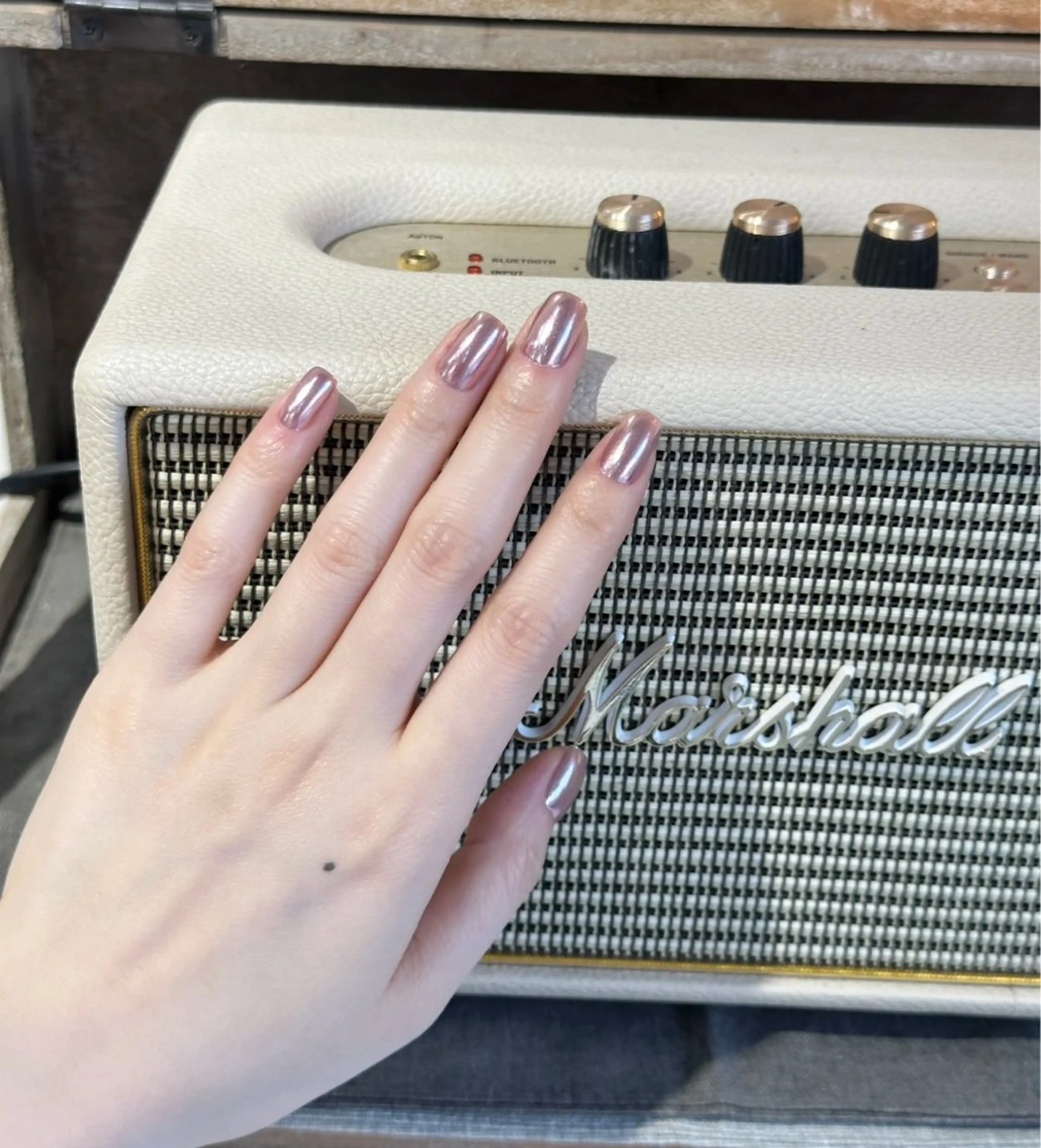 パウダーネイル(オーロラネイル💅の写真