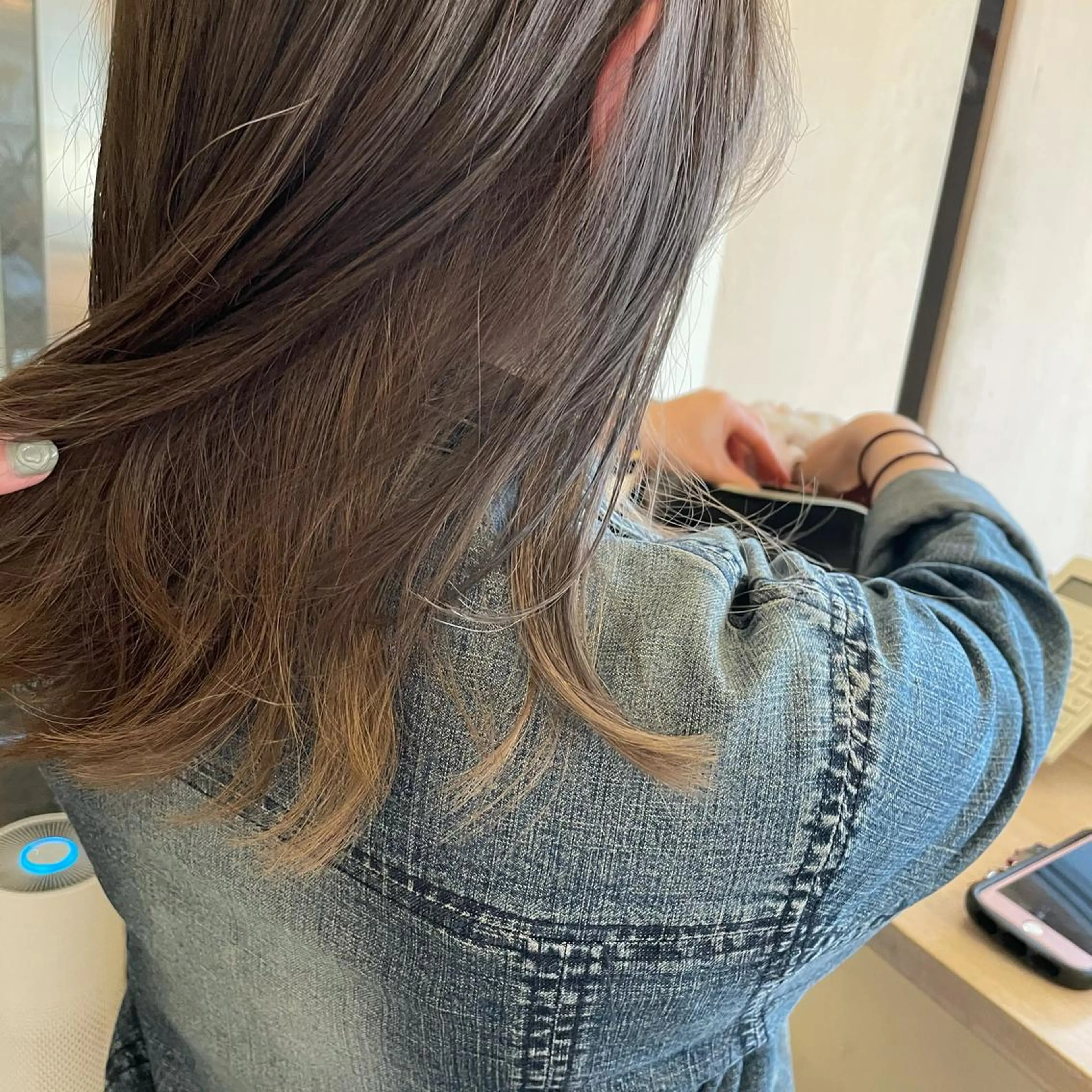 セミロング カラー ベージュカラー グレージュ ミルクティーベージュ カット ヘアカラー ボブウルフ／ボブ Satsuki【名駅のヘアスタイル