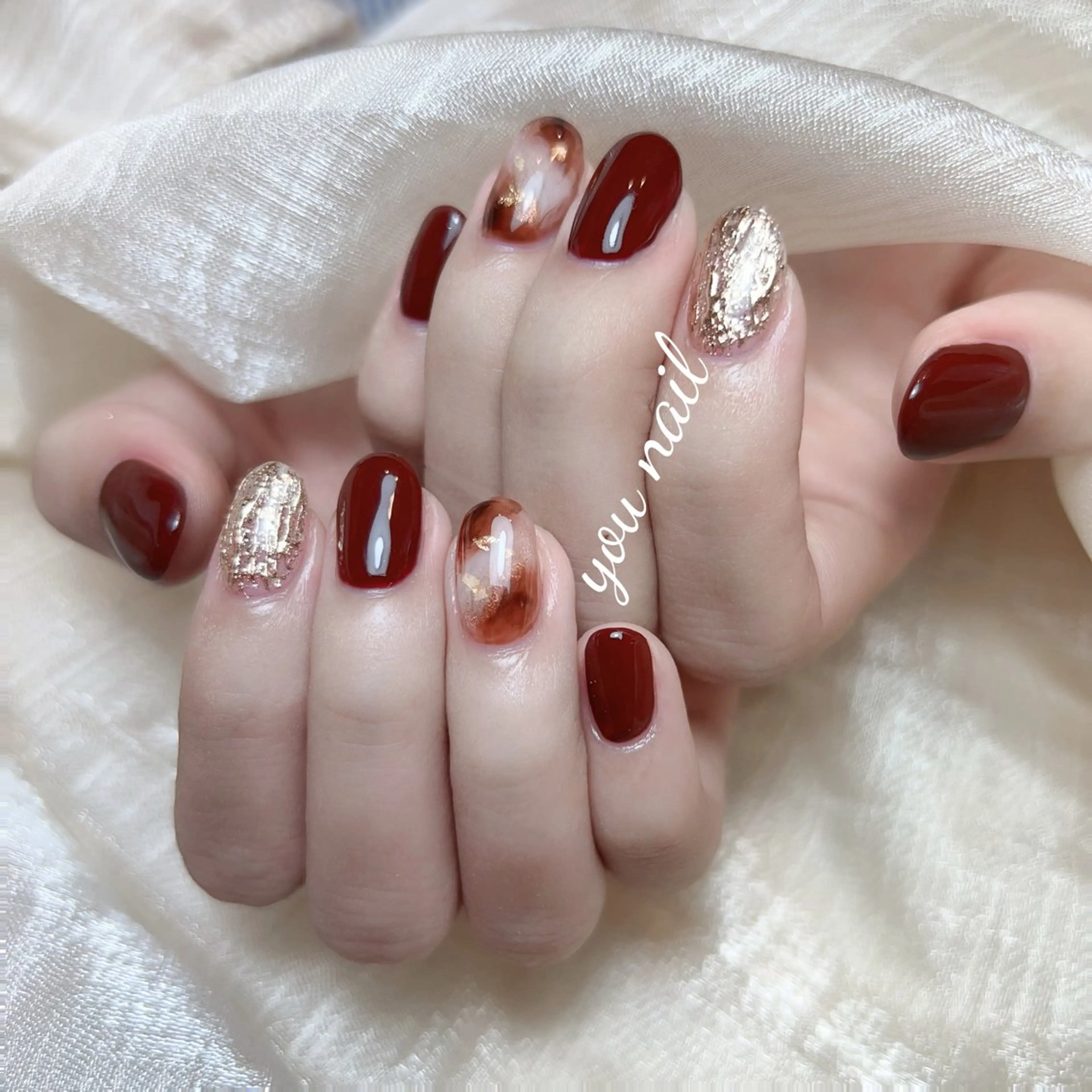 ネイル ボルドー ハンドネイル You nailのネイルデザイン