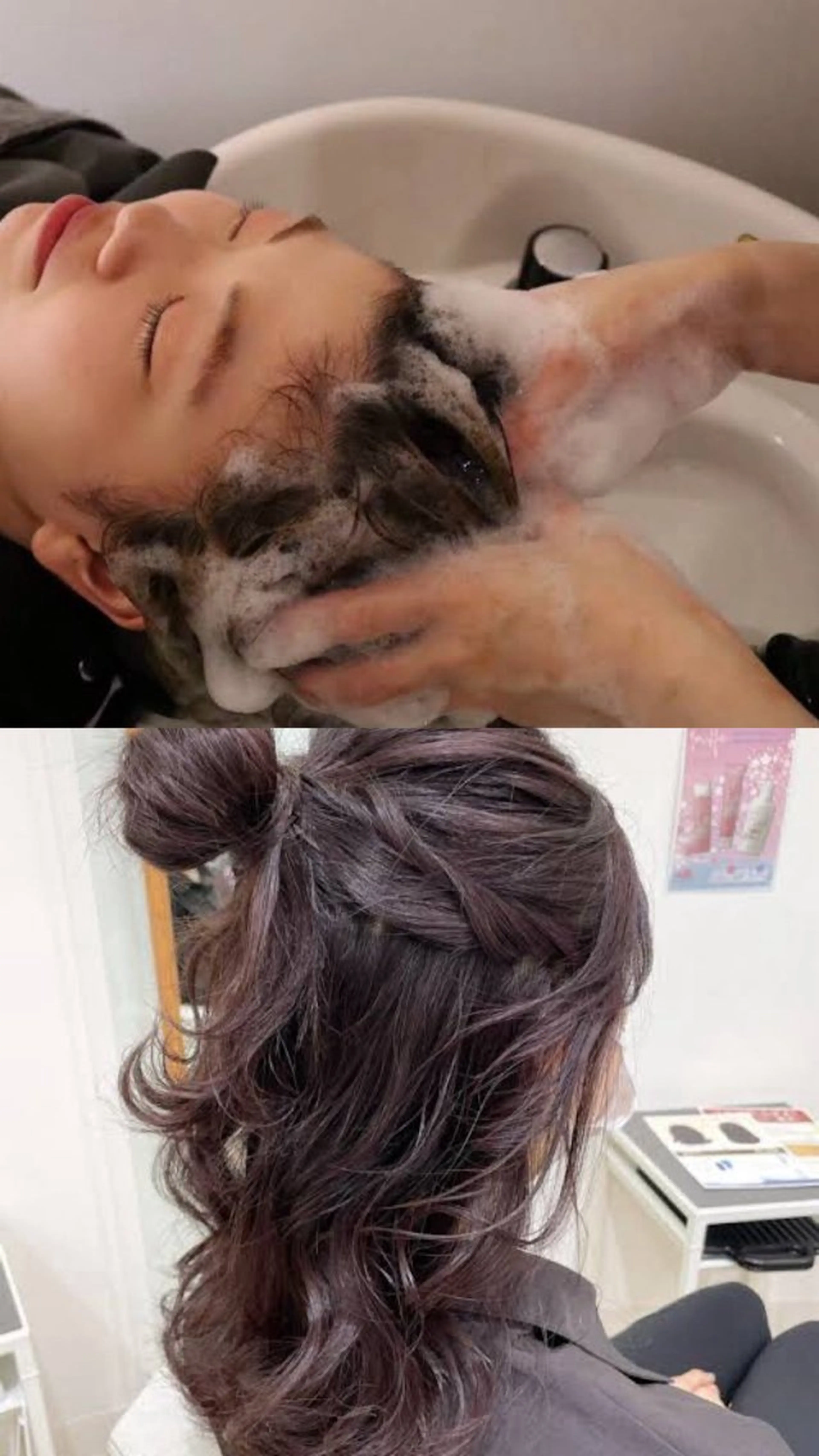 ロング ヘアアレンジ カット ヘアカラー トリートメント HARUKI💐笹塚 インナーカラーのヘアスタイル