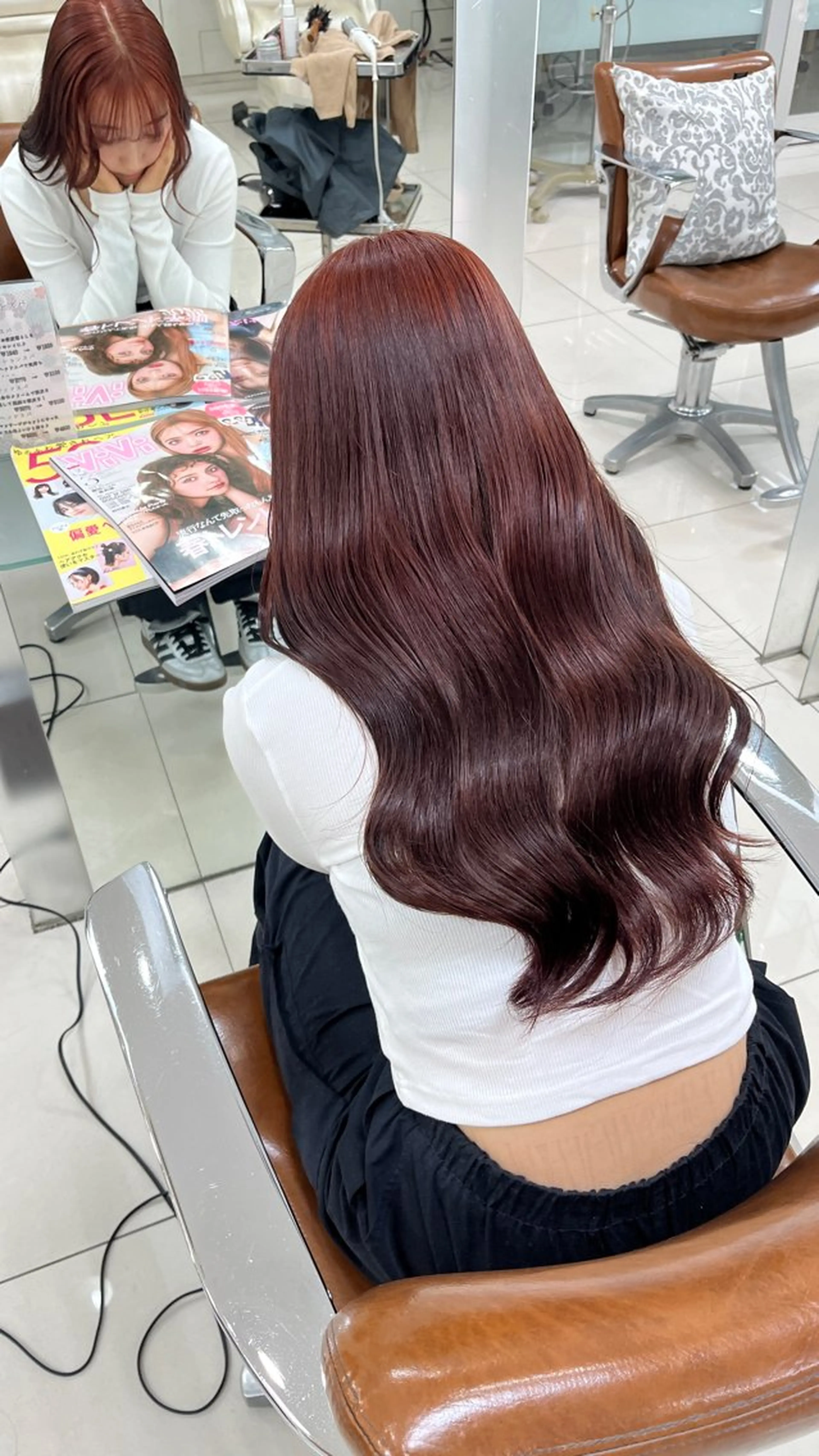 ロング ヘアカラー トリートメント 盛れる顔周り/髪質 改善/ふみか🩰🤍のヘアスタイル