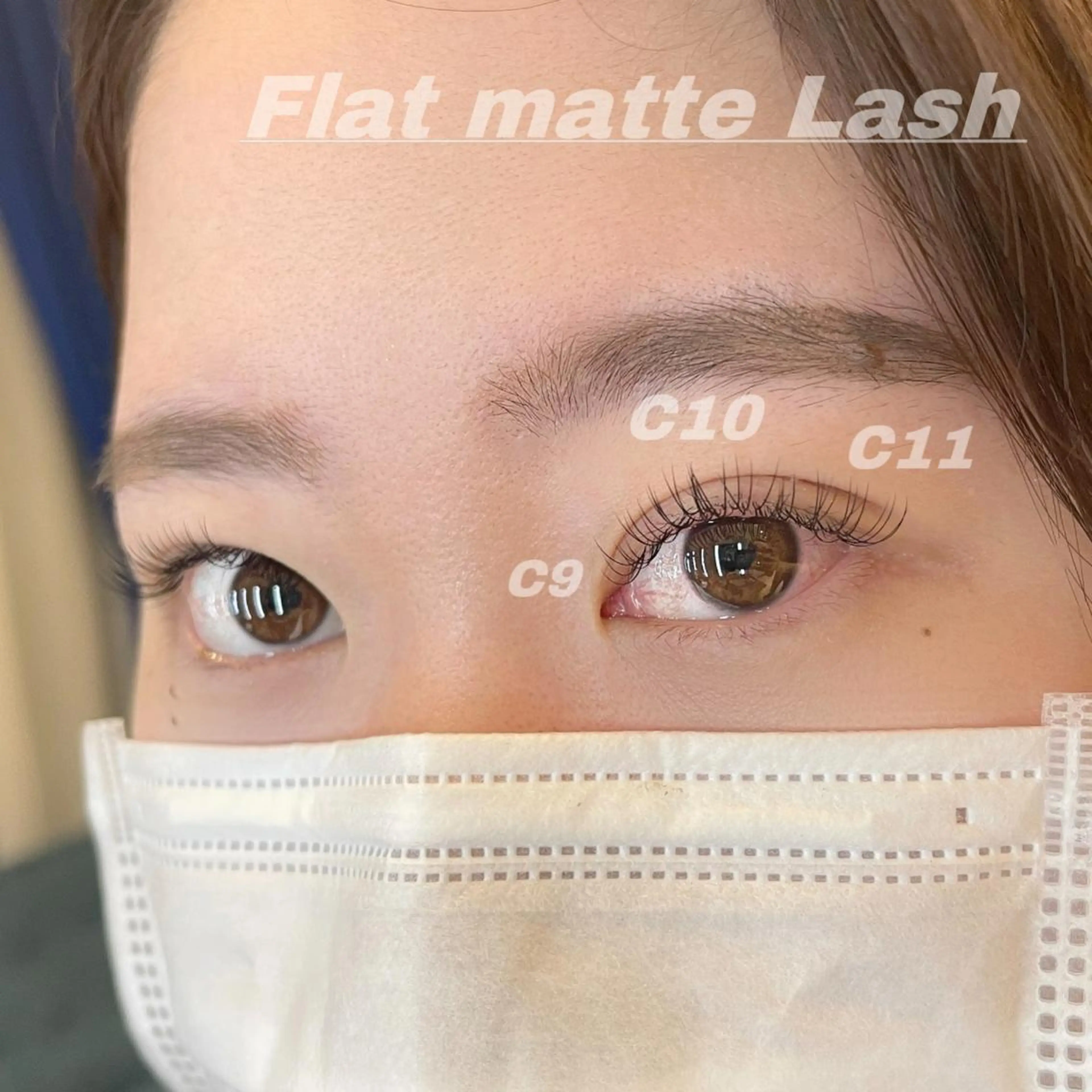 マツエク・マツパ Cカール フラットラッシュ 目尻長め マツエク Eye ELSA lash栄店の眉毛・アイブロウイメージ