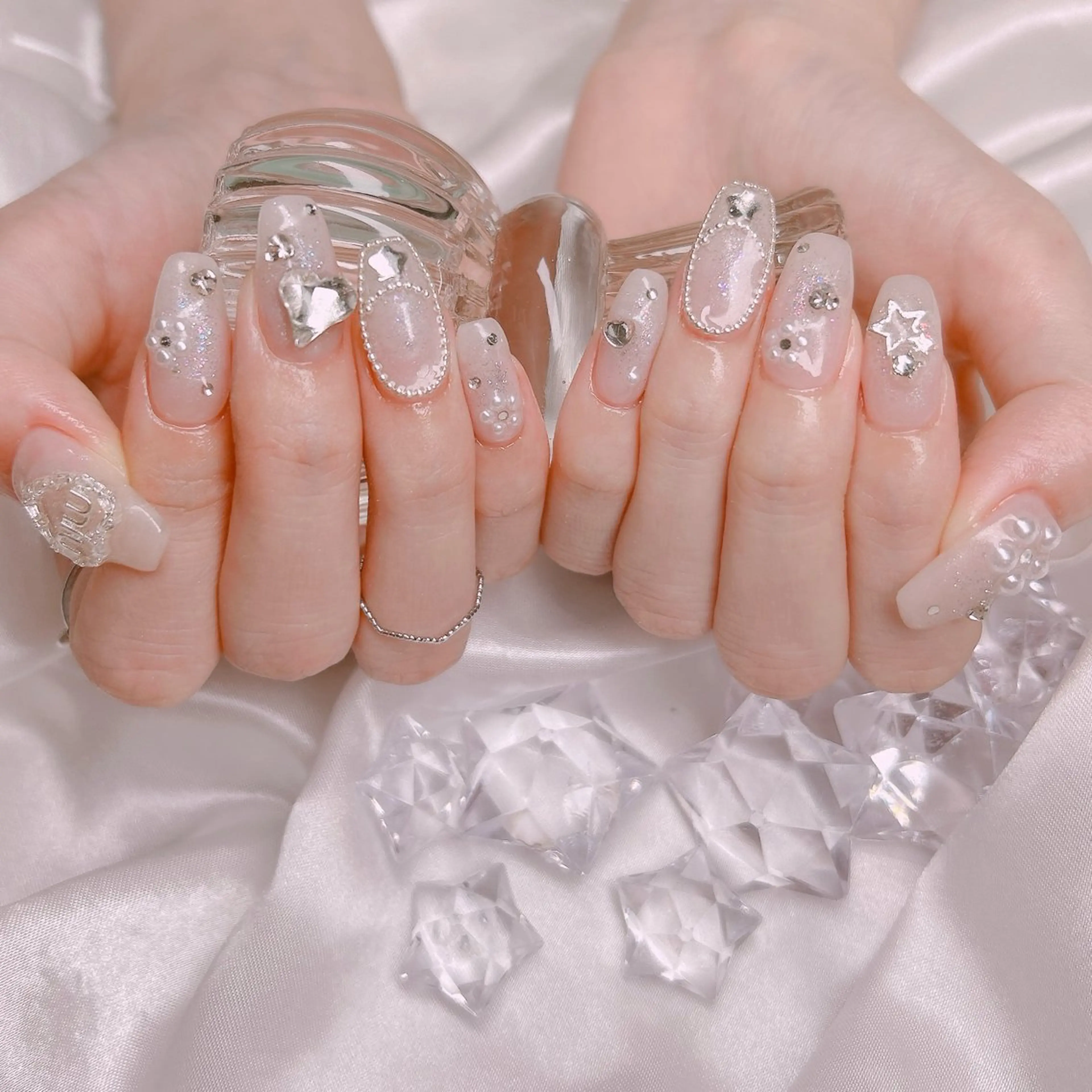 ネイル ハート ハンドネイル junna 金山.東別院.上前津のネイルデザイン