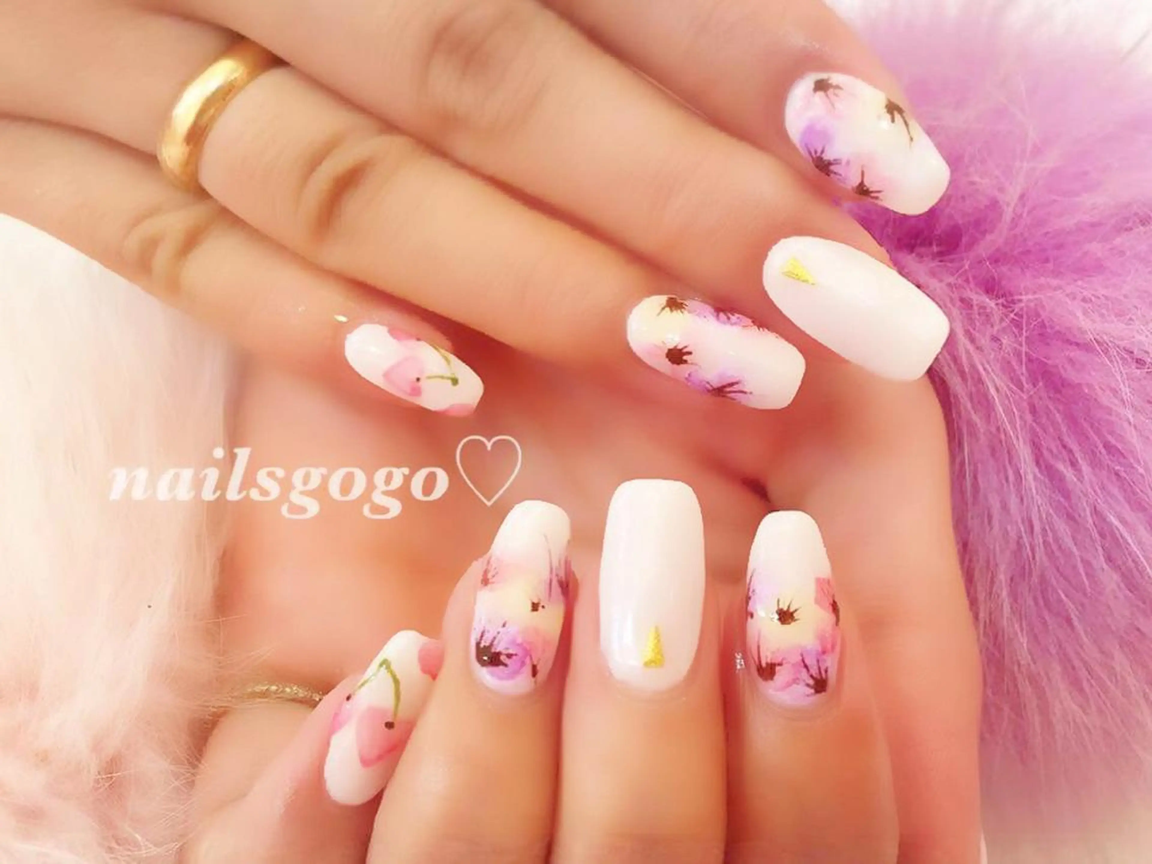 ネイル アートネイル フットネイル 卒業式 ミラーネイル 持ち込み NAILSGOGO shibuyaのネイルデザイン