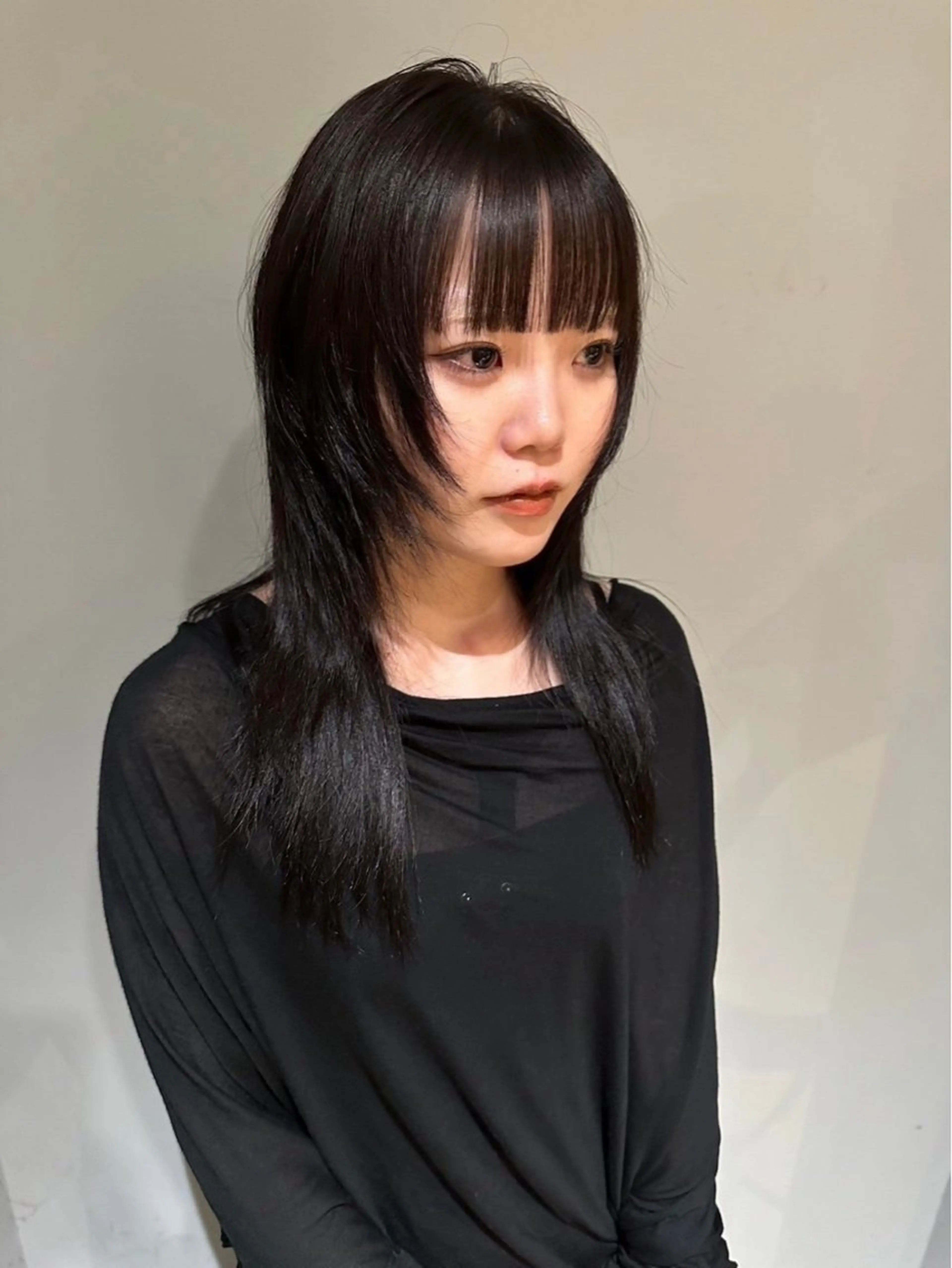 ロング 顔周りカット 縮毛矯正 トリートメント ayano/レイヤー /暖色カラーのヘアスタイル