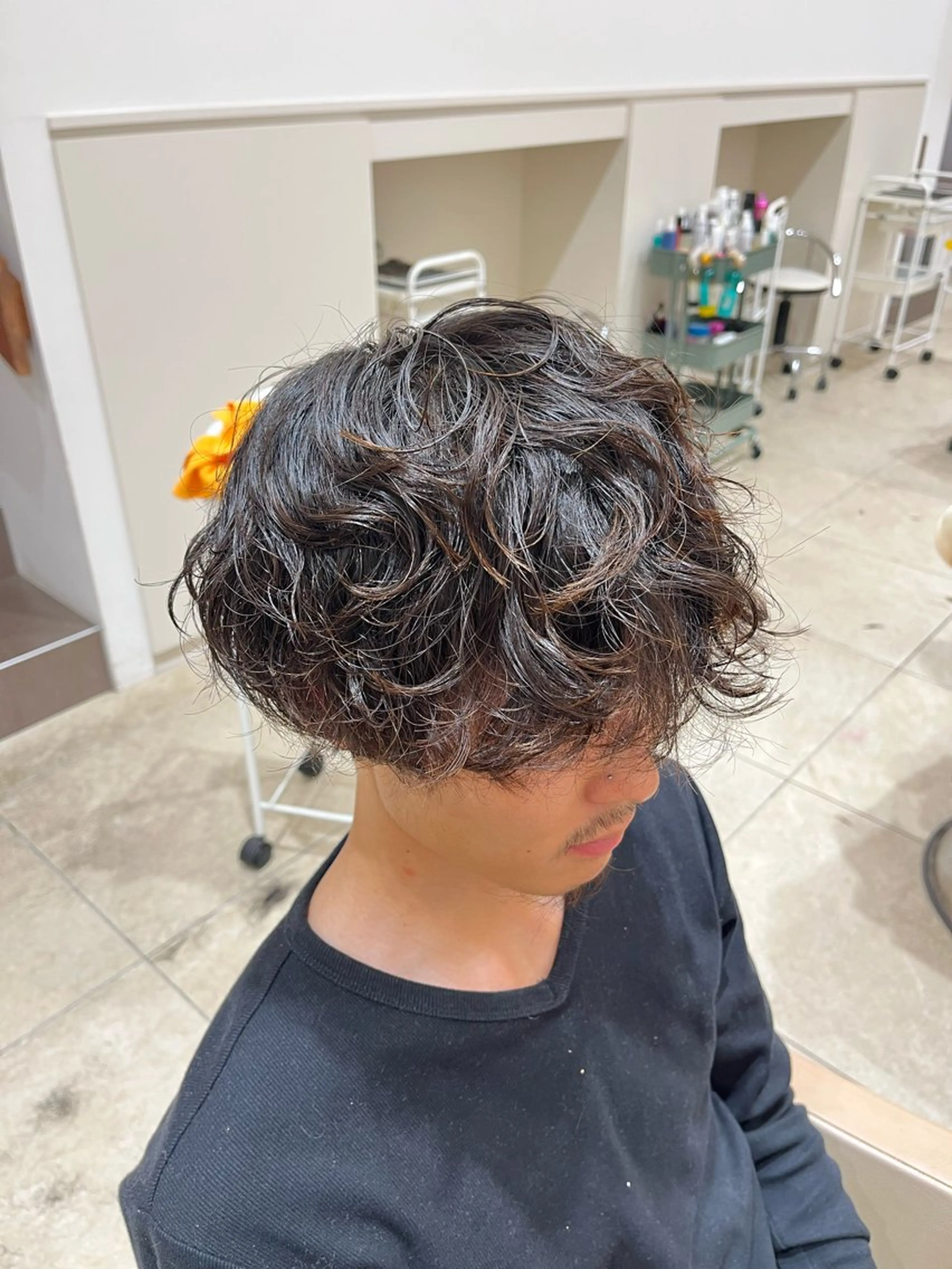 パーマ メンズ 沖元 統弥のヘアスタイル