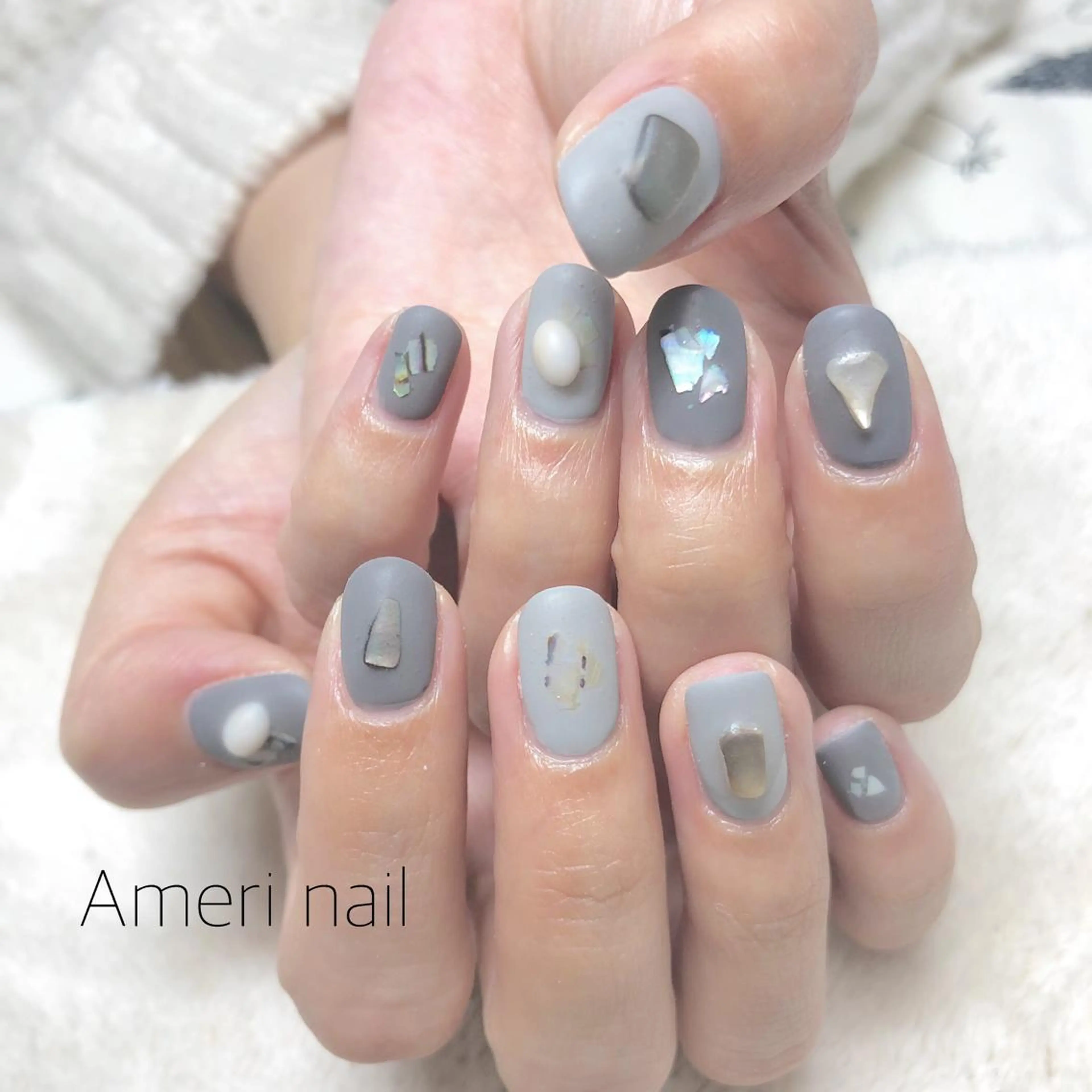 ネイル マットネイル ハンドネイル Ameri nail /UKIのネイルデザイン