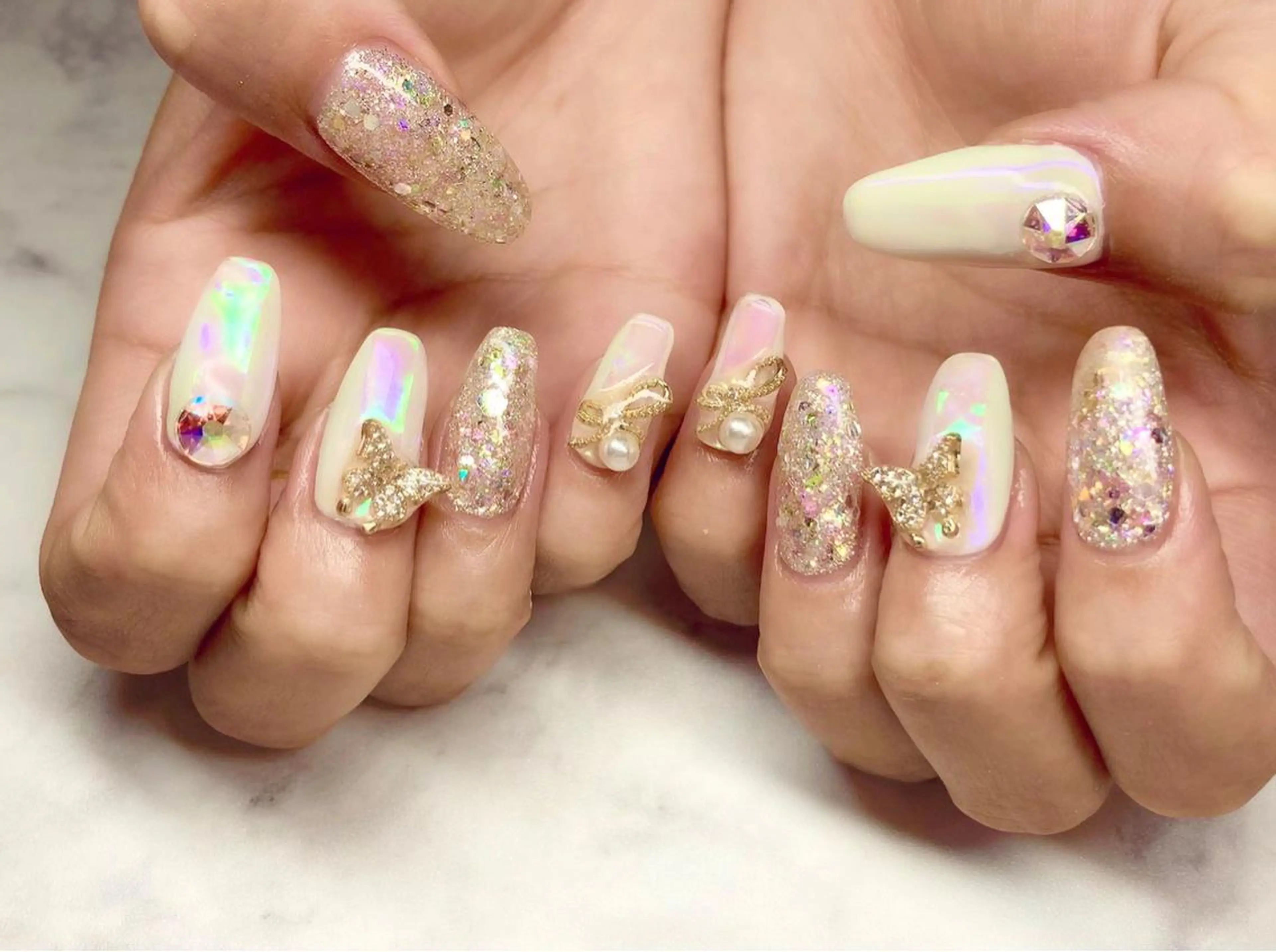 ネイル ジェルネイル パラジェル スカルプネイル 夏ネイル ハンドネイル Nail&eye Belire 新宿のネイルデザイン