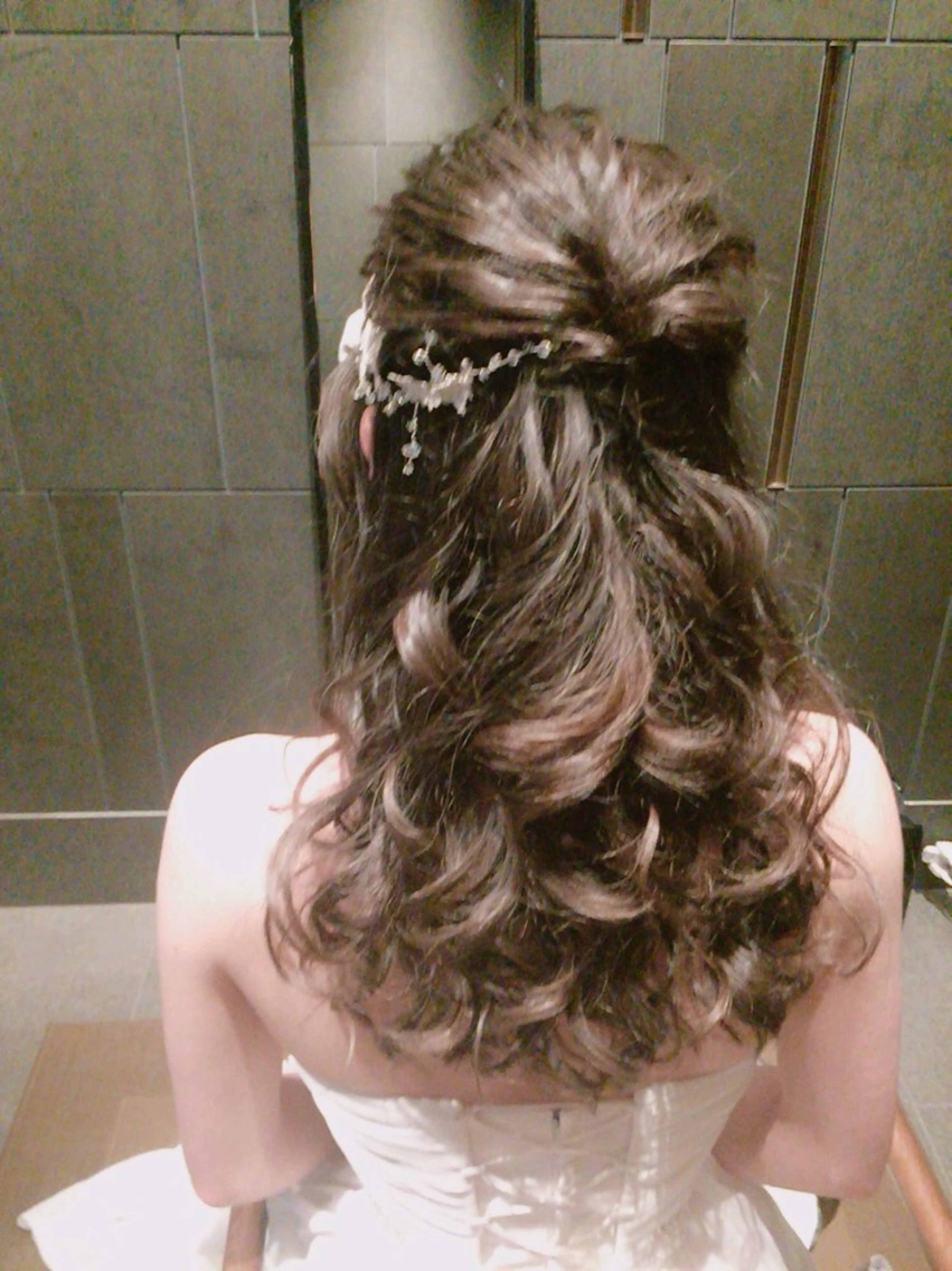 ロング ヘアアレンジ 結婚式・ブライダル ヘアセット iLuce所属・hair make もりした　ゆうのヘアスタイル