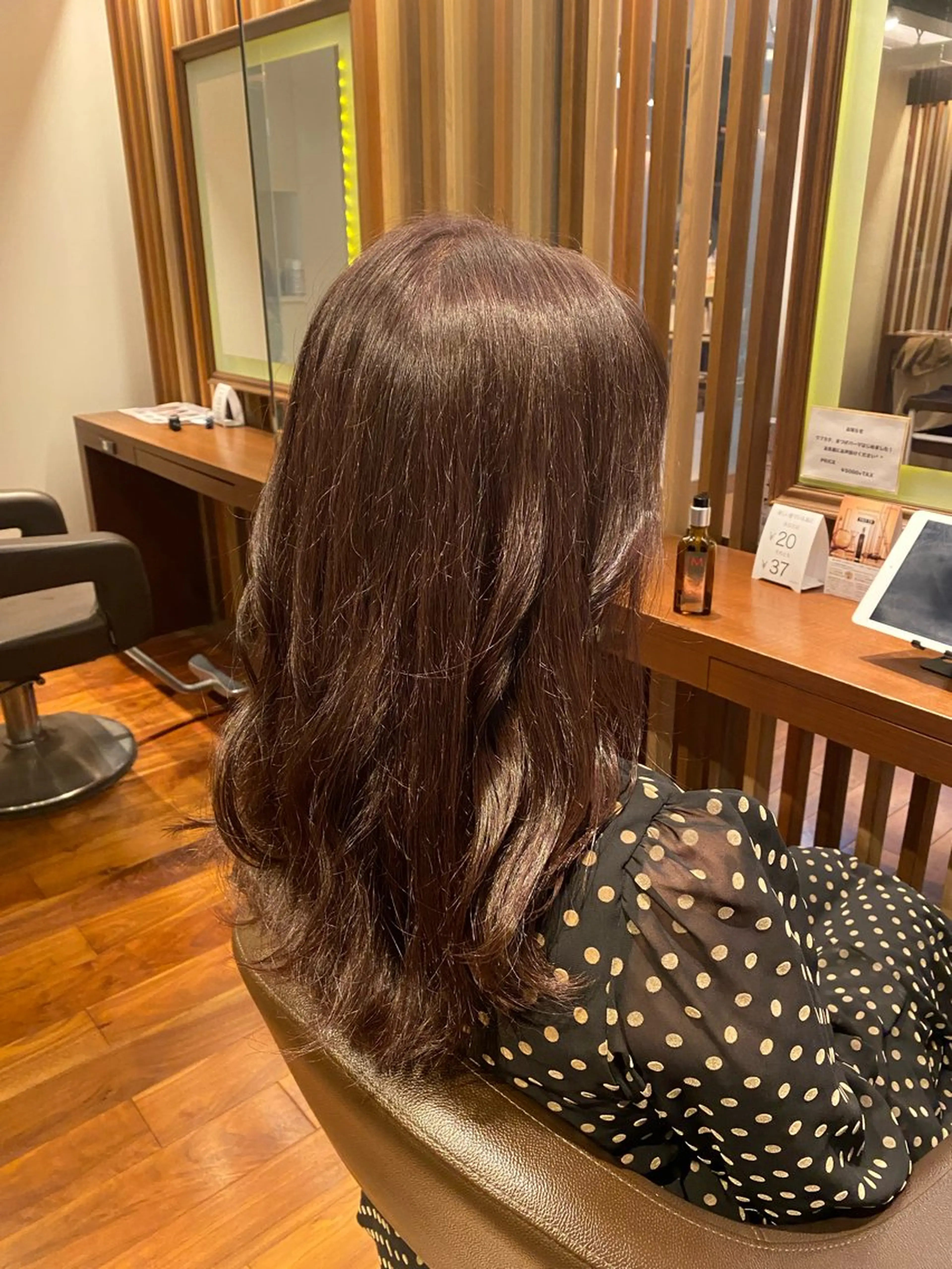セミロング オーガニックカラー/ 髪質改善/暗髪/ボブのヘアスタイル