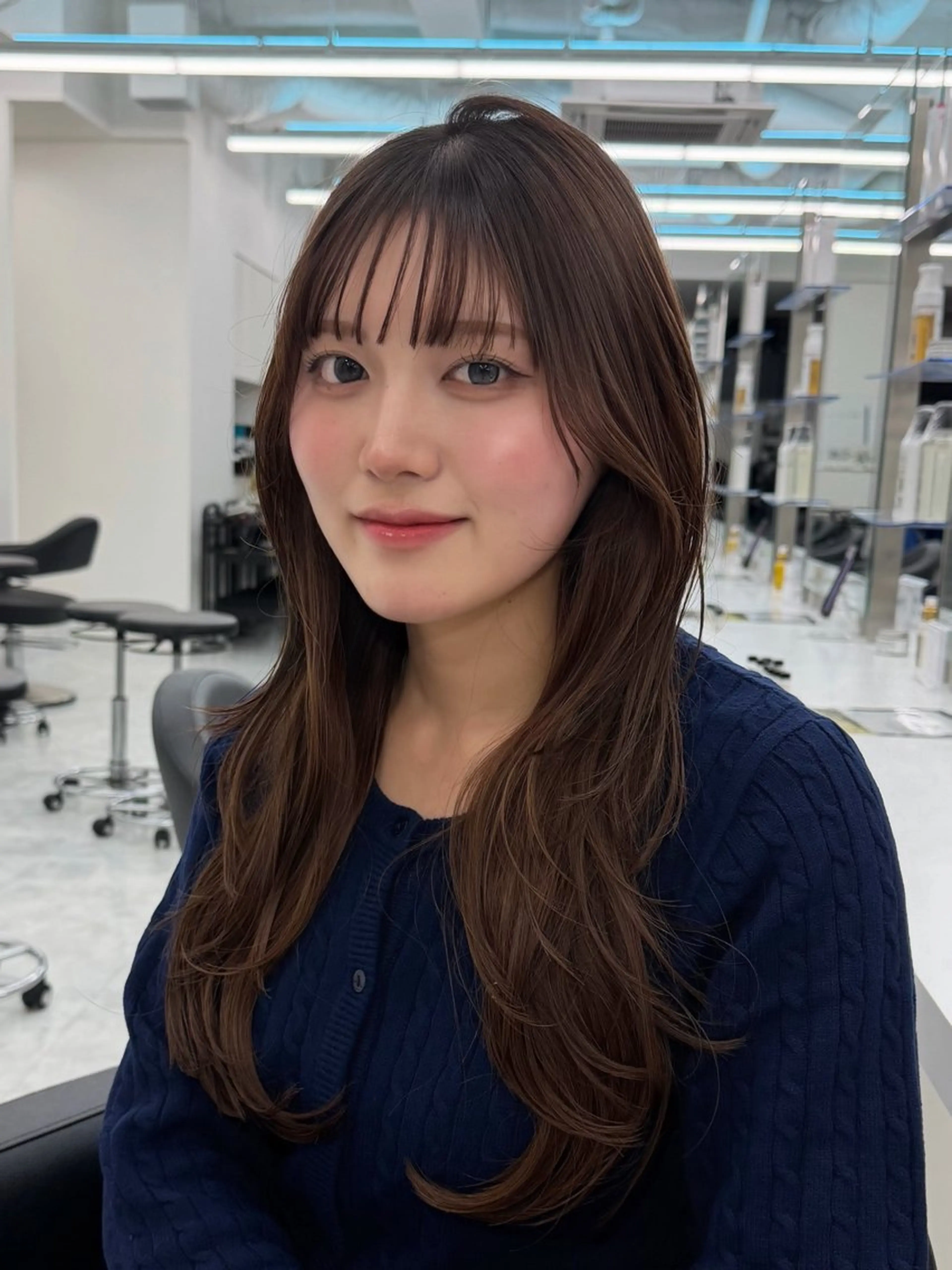 セミロング カラー カット ヘアカラー トリートメント ヘッドスパ ヘアセット 似合わせstyle ❤︎misaki❤︎のヘアスタイル