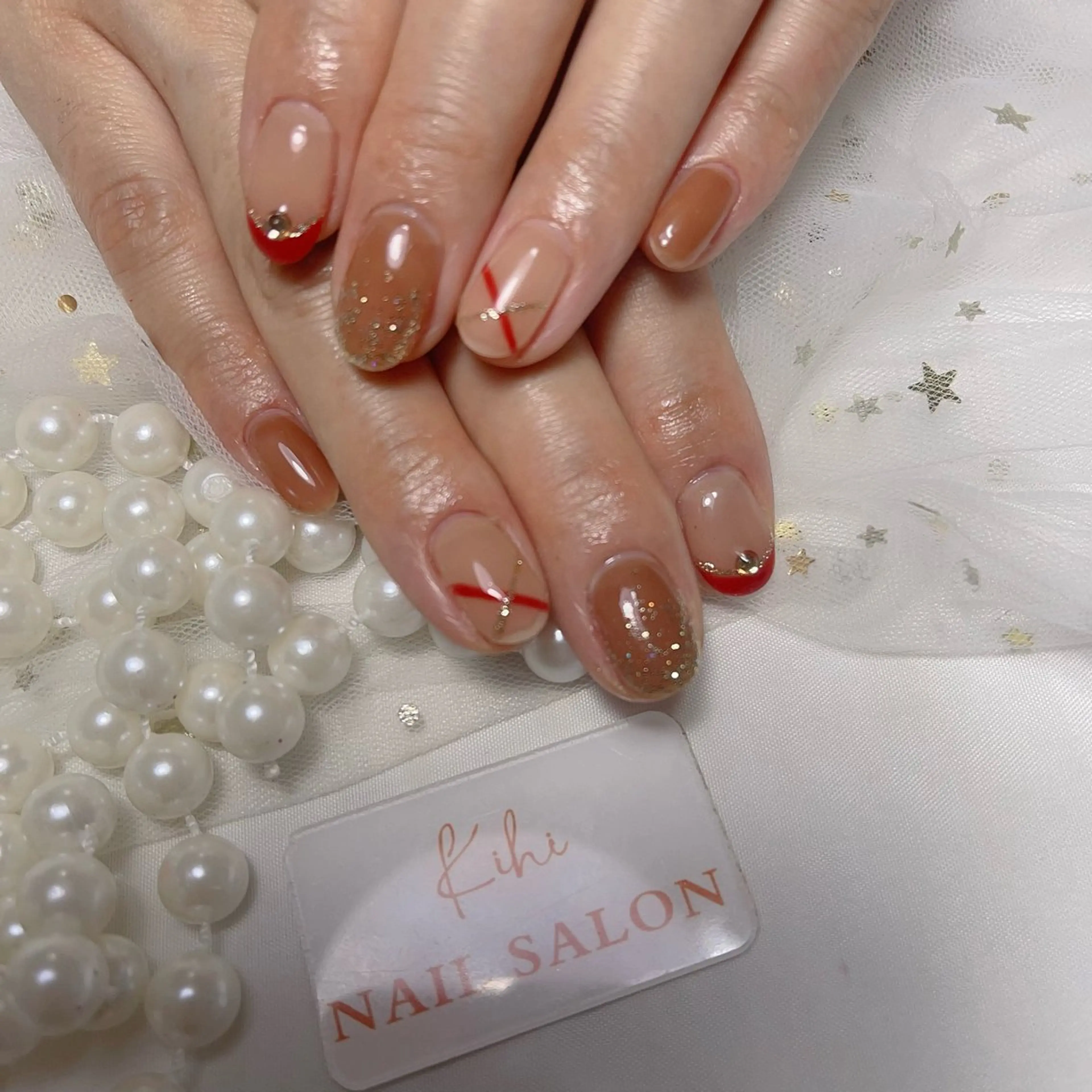 ネイル アートネイル フレンチネイル ジェルネイル グラデーション 韓国ネイル ハンドネイル 💕鈴木ユリ パラジェル/オフ無料のネイルデザイン