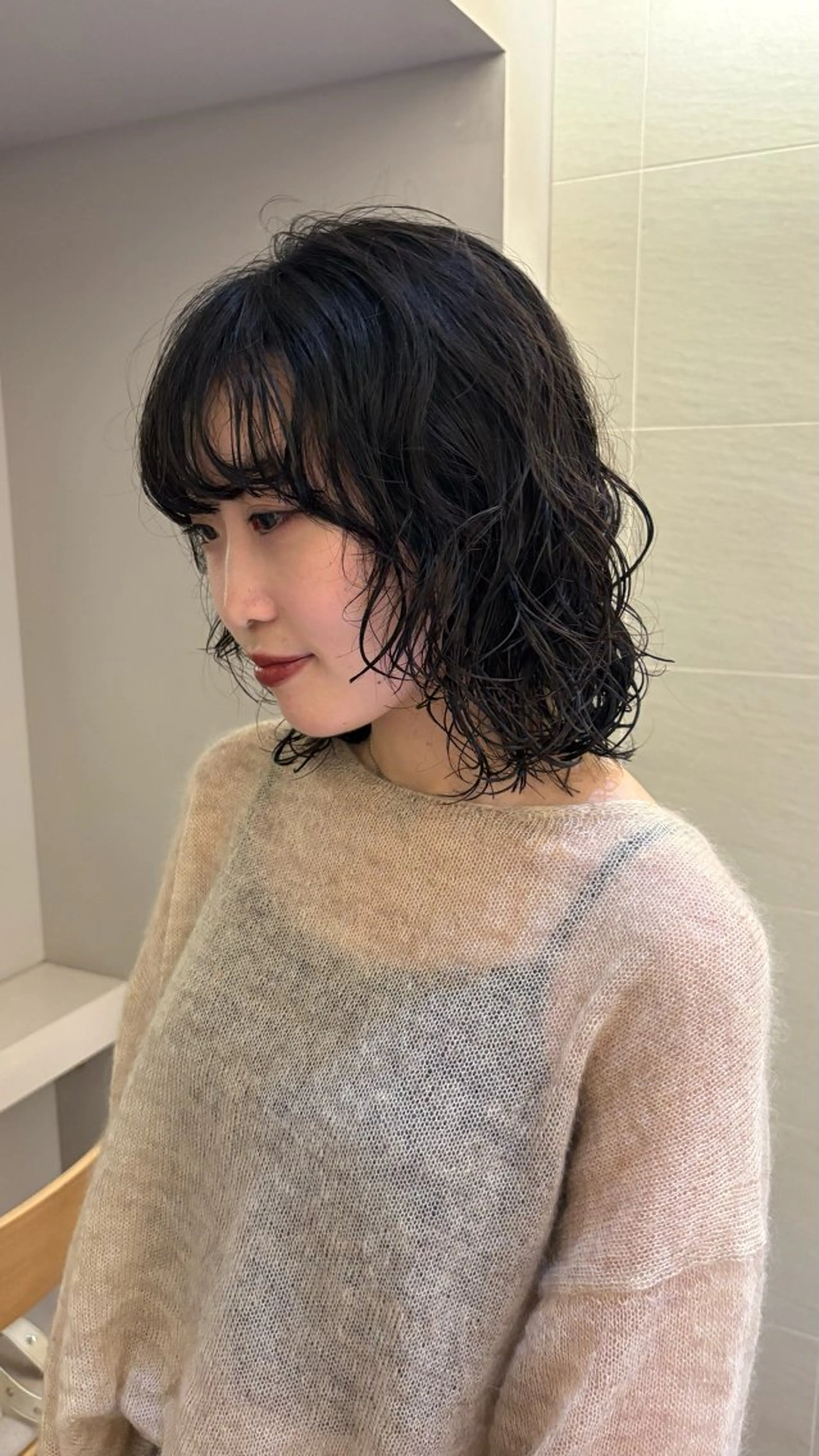 ミディアム 《無料カットモデル / perm》ナミのヘアスタイル