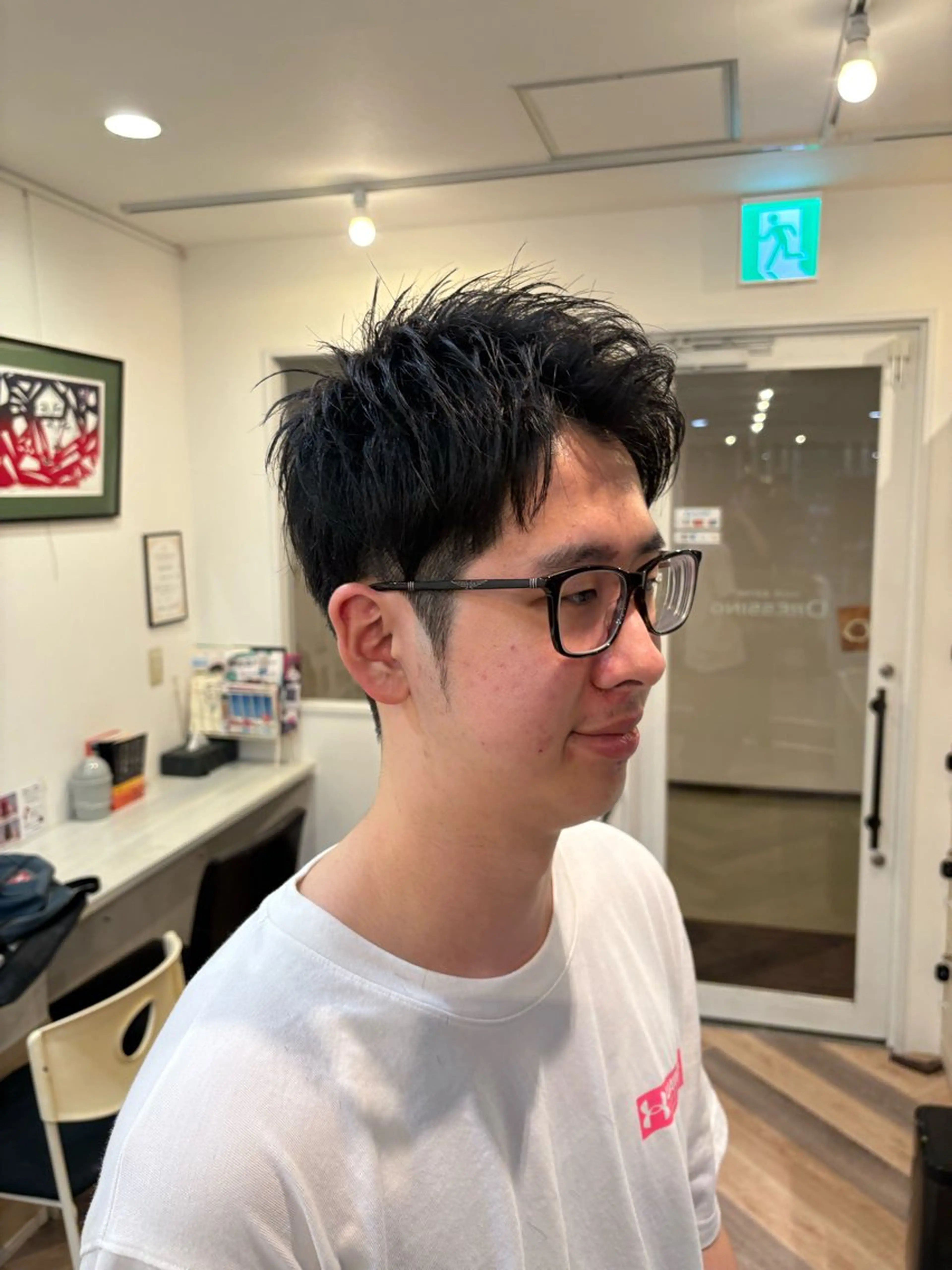 ショート メンズ アップバング ショートヘア 椎名 岬洋のヘアスタイル