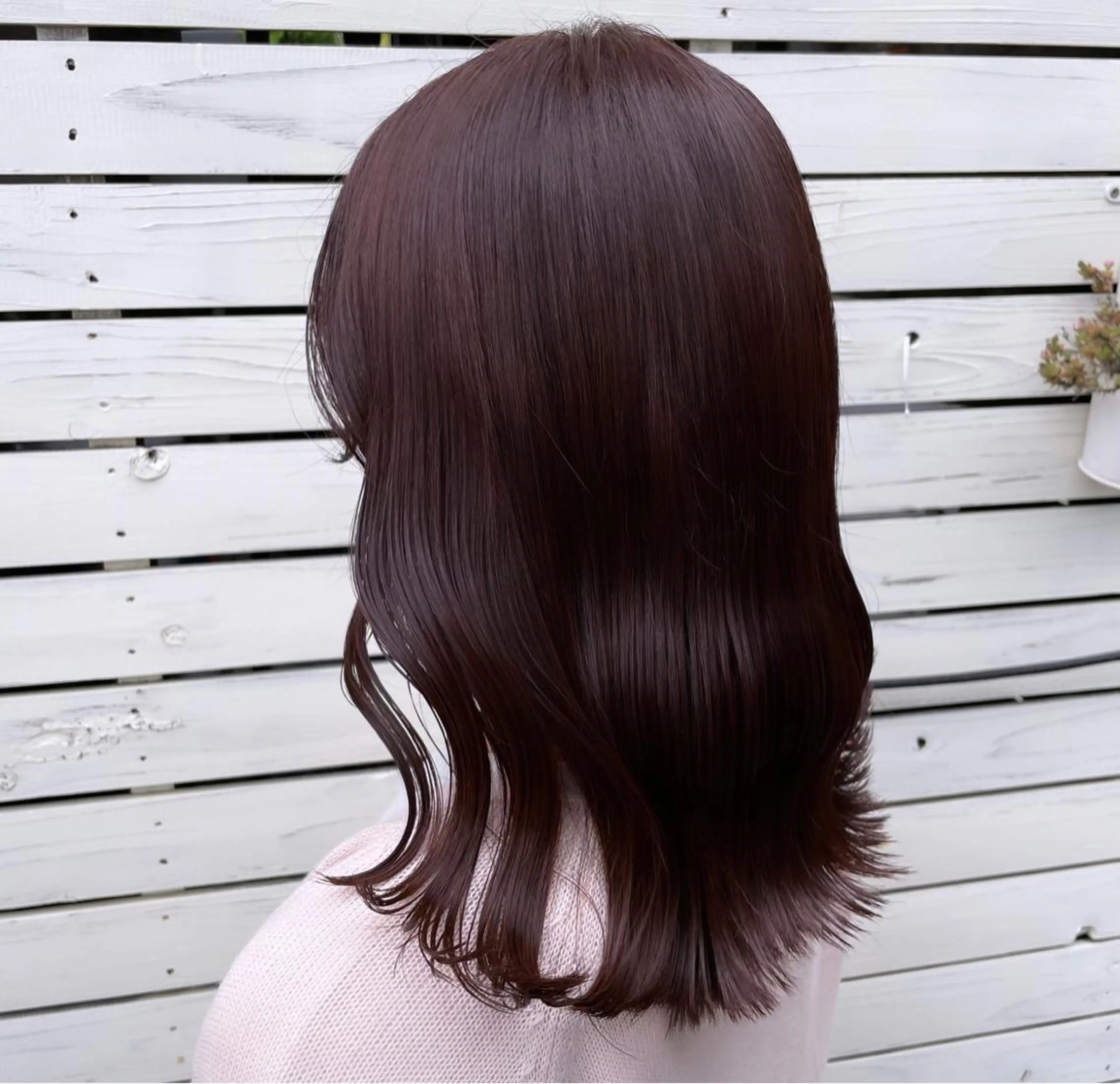 ミディアム ピンクブラウン 近藤 楓花のヘアスタイル