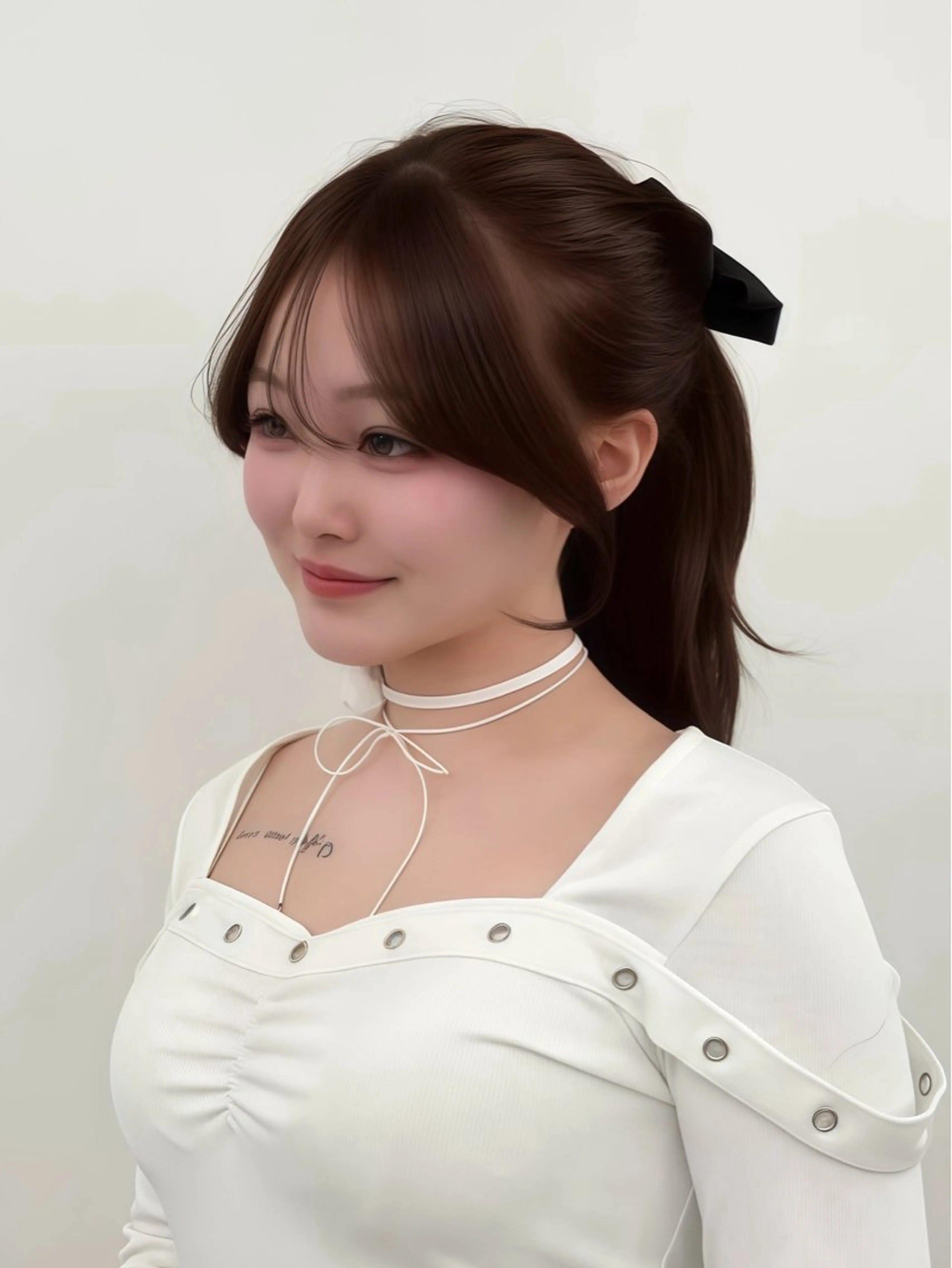 ロング カラー レイヤーカット 小顔カット カット ヘアカラー トリートメント 韓国ヘア/レイヤー/ 顔まわり足立遥奈のヘアスタイル