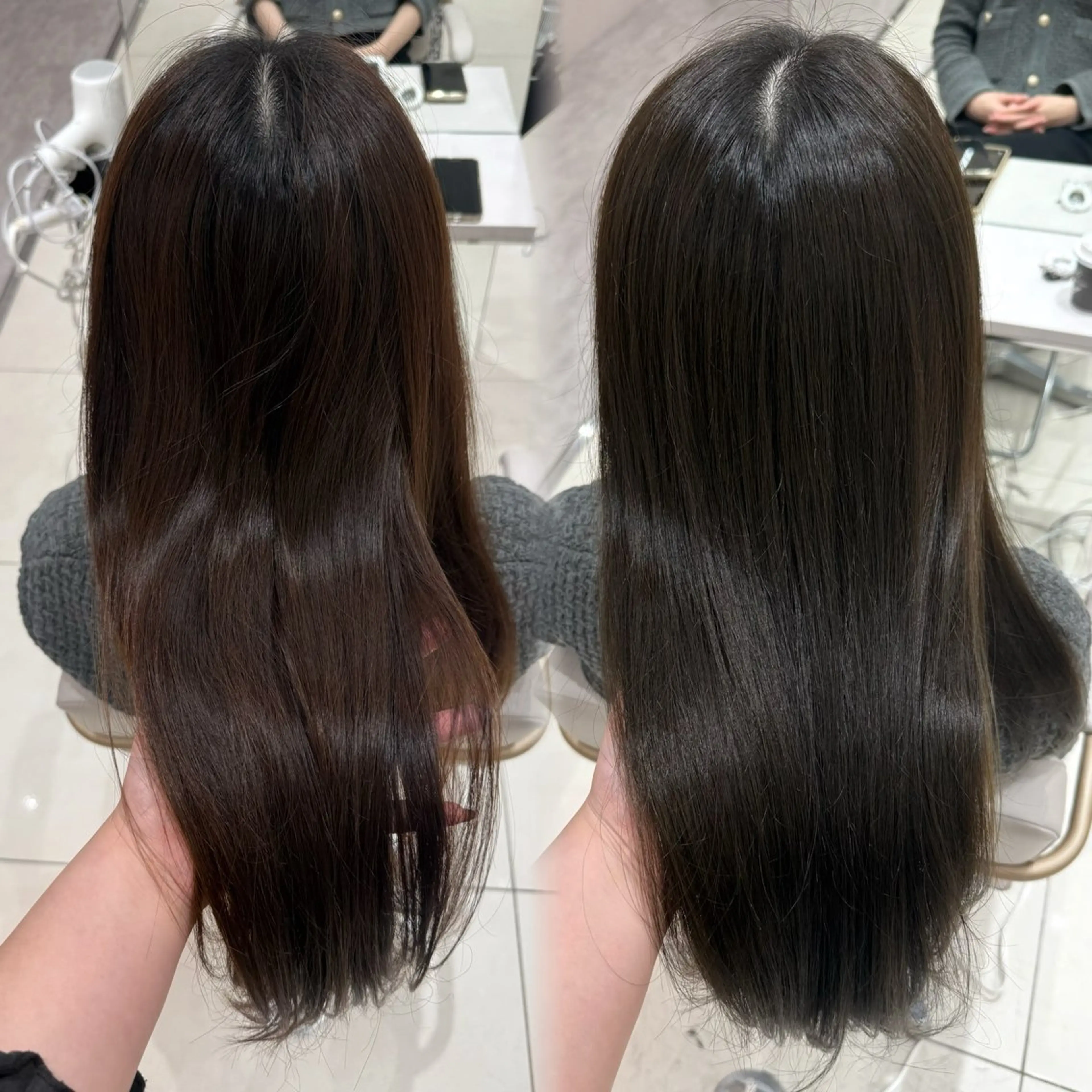 ロング カラー ヘアカラー トリートメント 内田 志乃のヘアスタイル