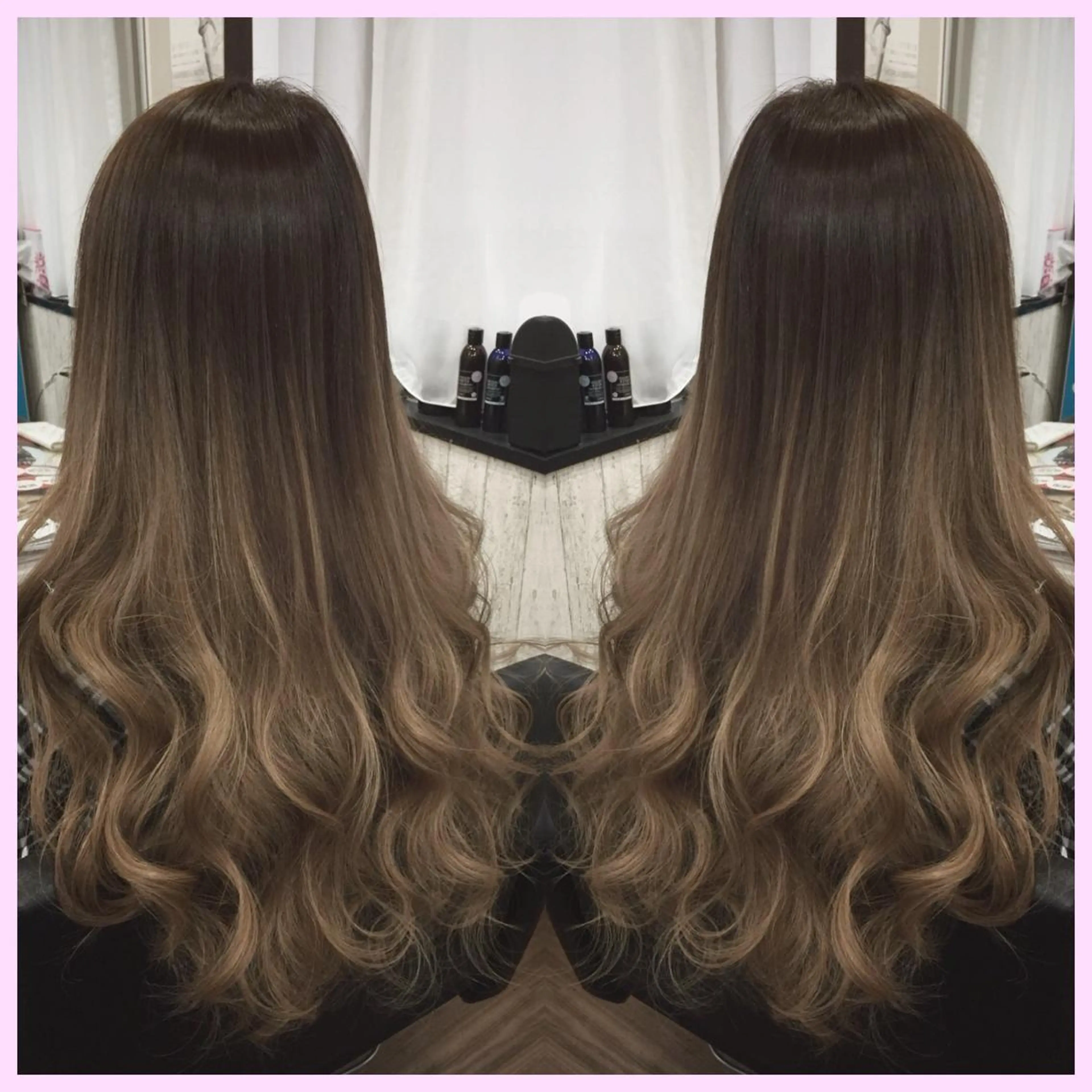 ロング カラー グラデーションカラー カット ヘアカラー エクステ 🫧あ　お🫧 心斎橋のヘアスタイル