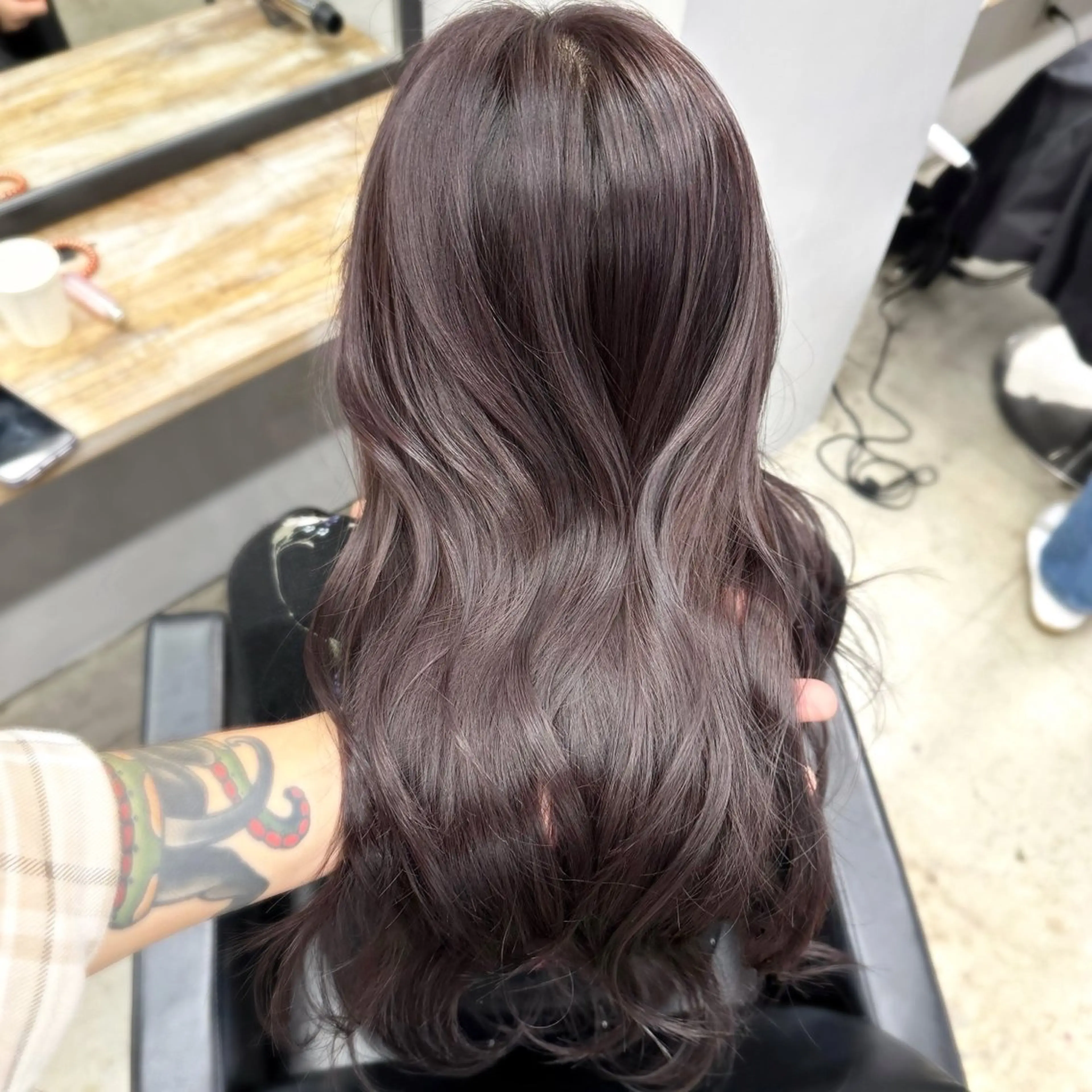 ロング ヘアカラー トリートメント 韓国風/髪質改善 赤み消し✨junkiのヘアスタイル