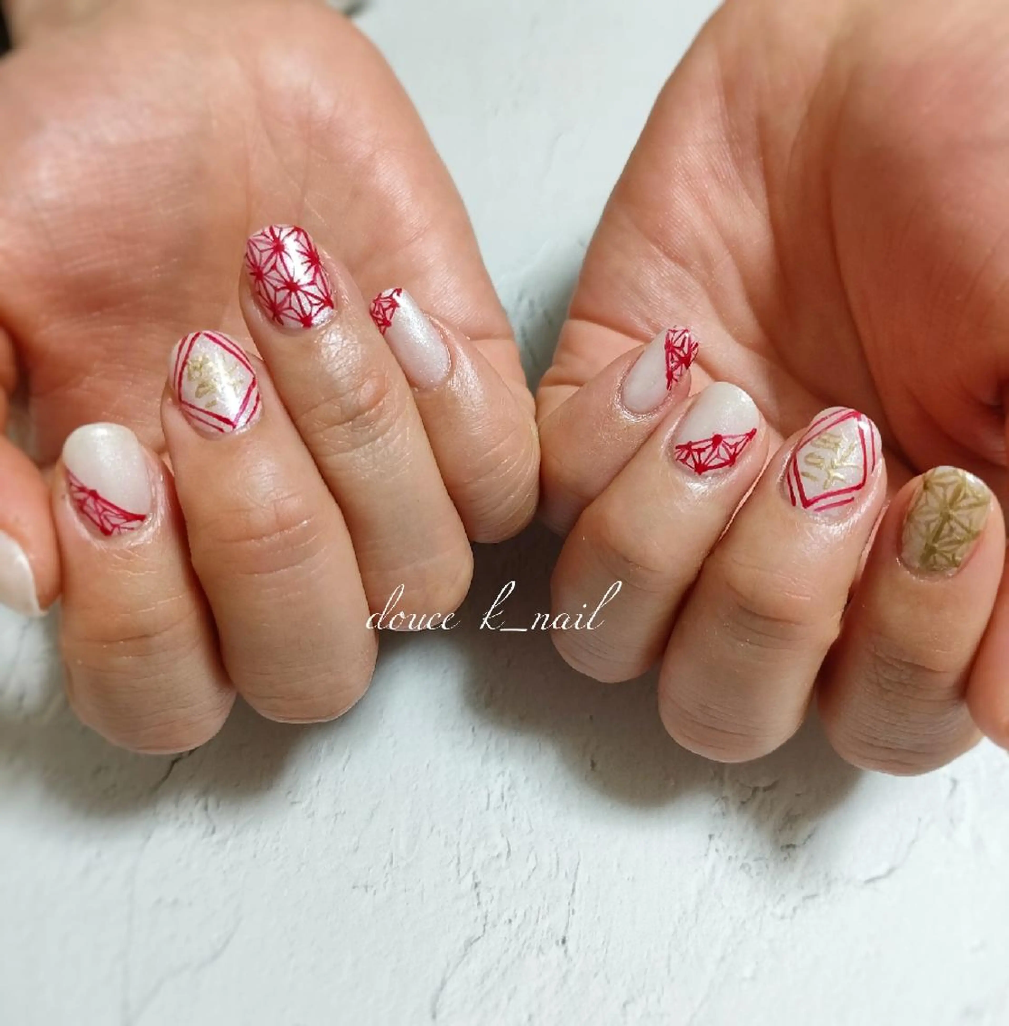 ショート ネイル アートネイル douceknail所属・本厚木南口 徒歩3分のネイルデザイン