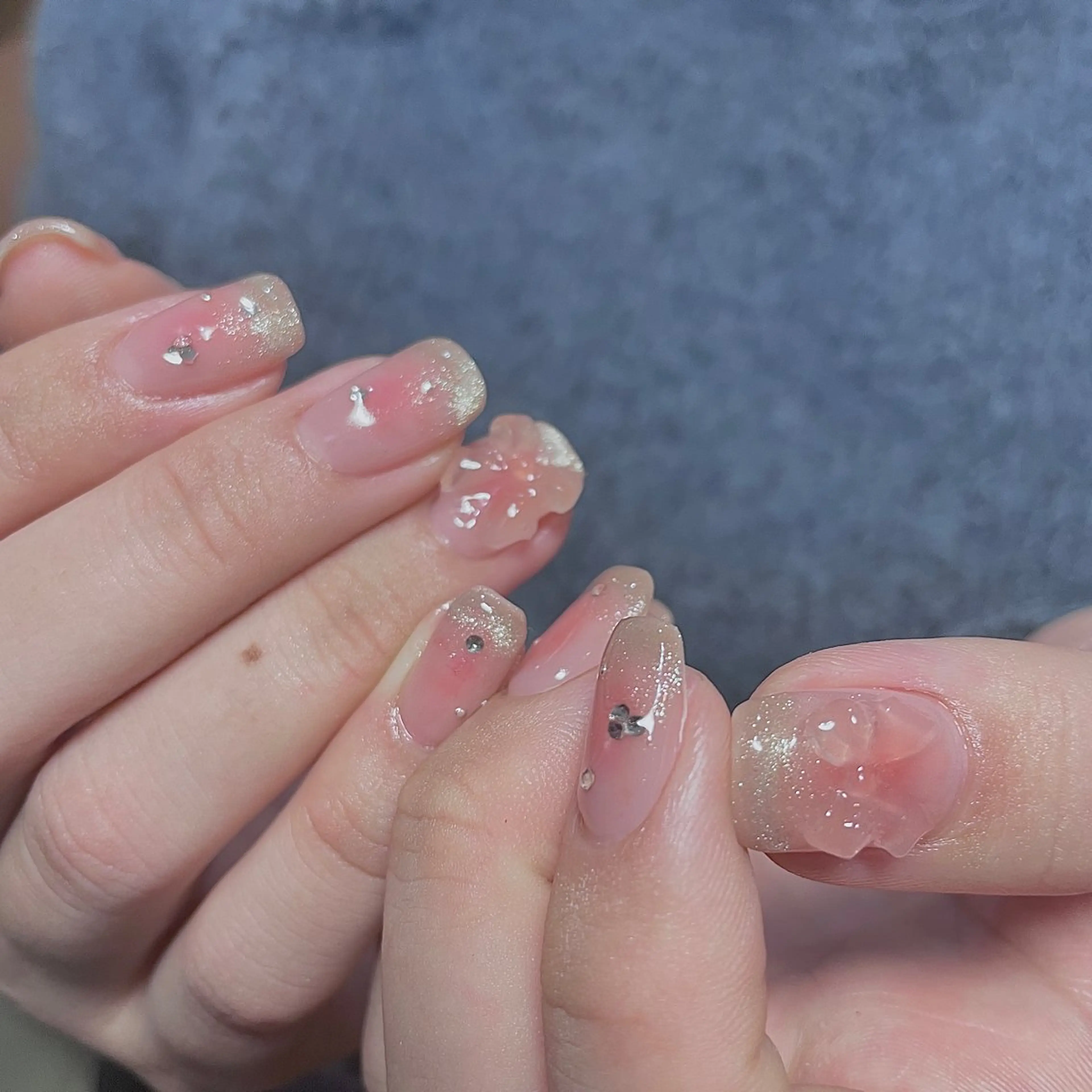 ネイル チークネイル フレンチネイル キラキラネイル 韓国ネイル マグネットネイル ハンドネイル acs.n所属・ネイル,耳つぼ 風間すみれのその他イメージ