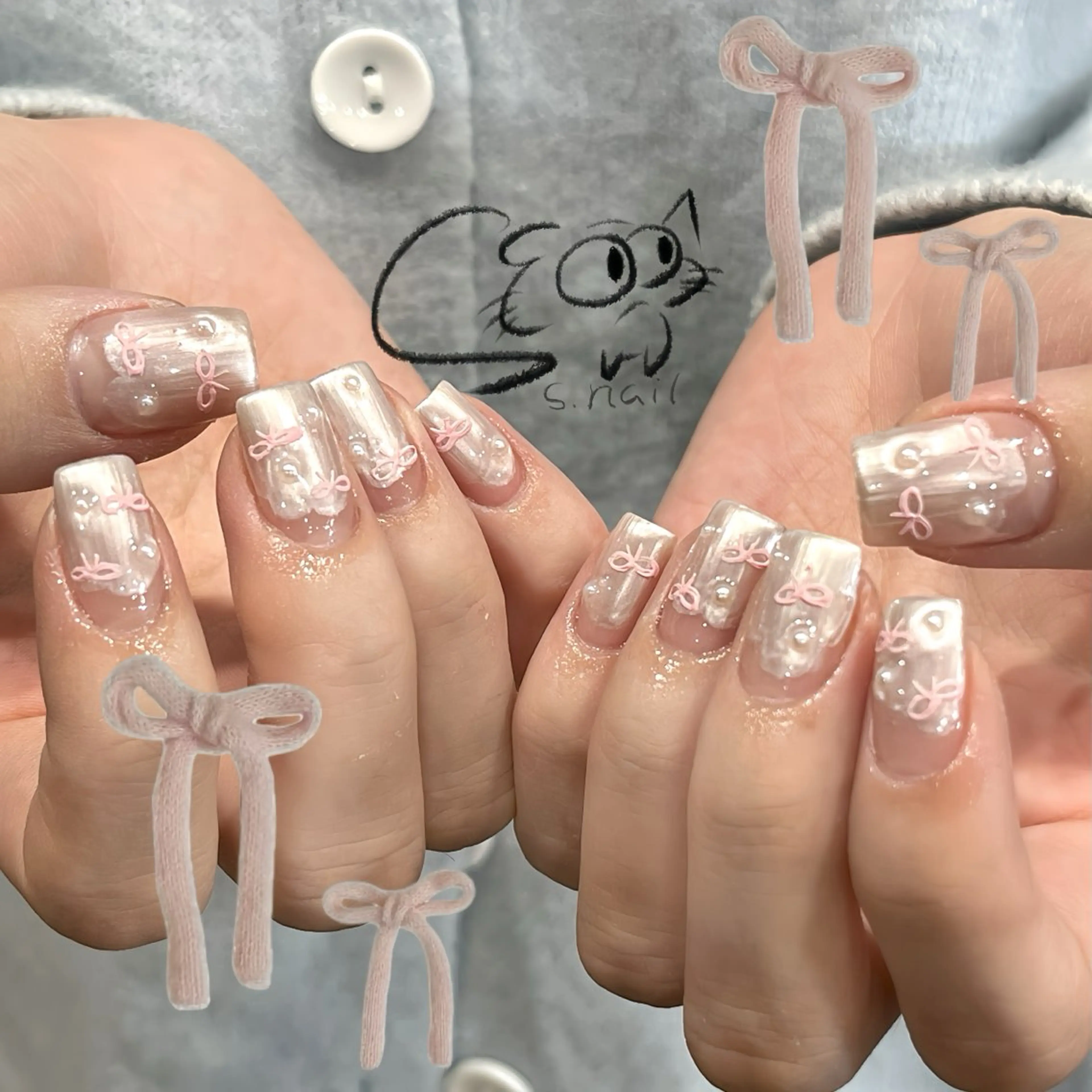 ネイル アートネイル チークネイル フレンチネイル グラデーション マグネットネイル ハンドネイル S.nail所属・S.nail _のネイルデザイン