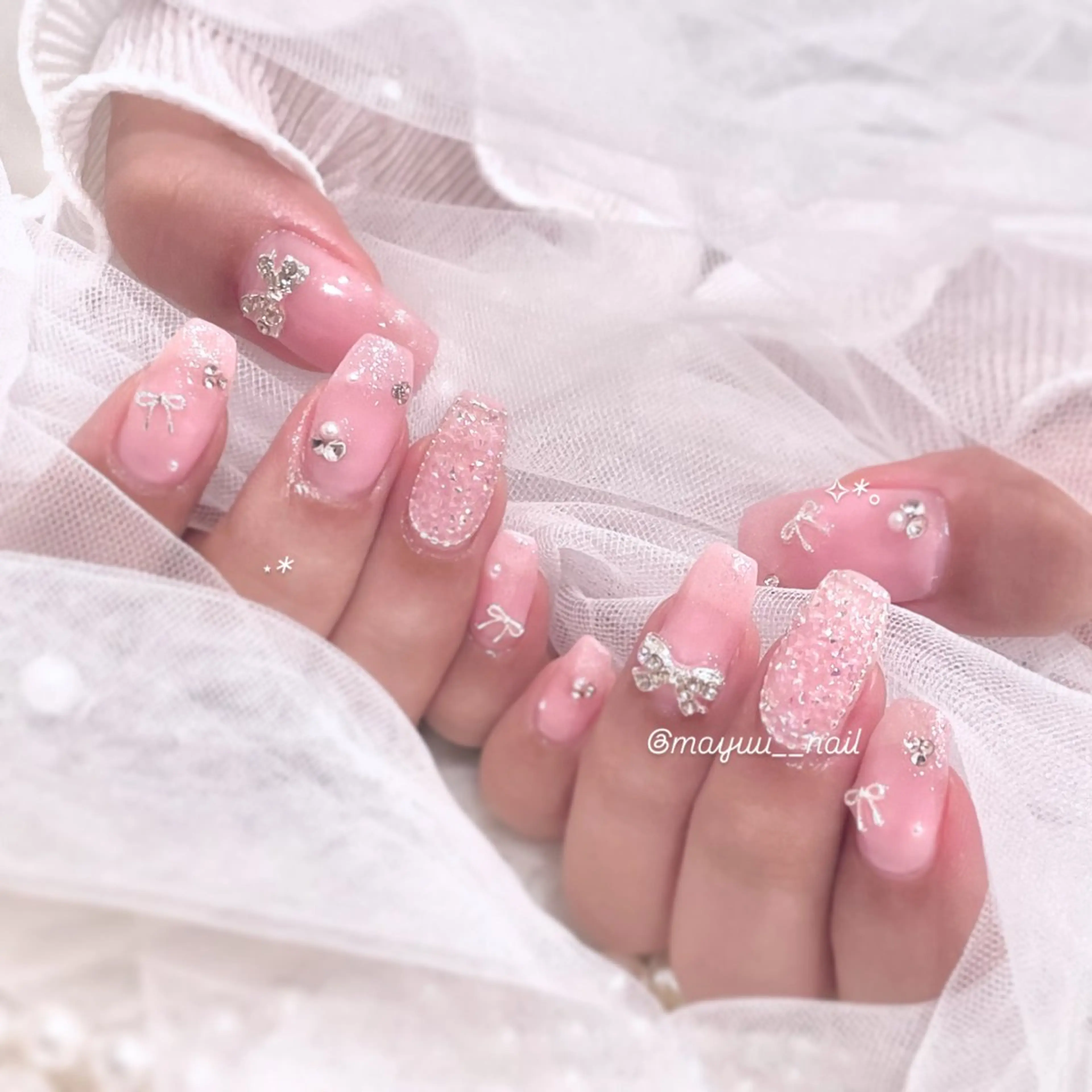 ネイル ハンドネイル 🎀 Mayu 🎀痛ネイルのネイルデザイン