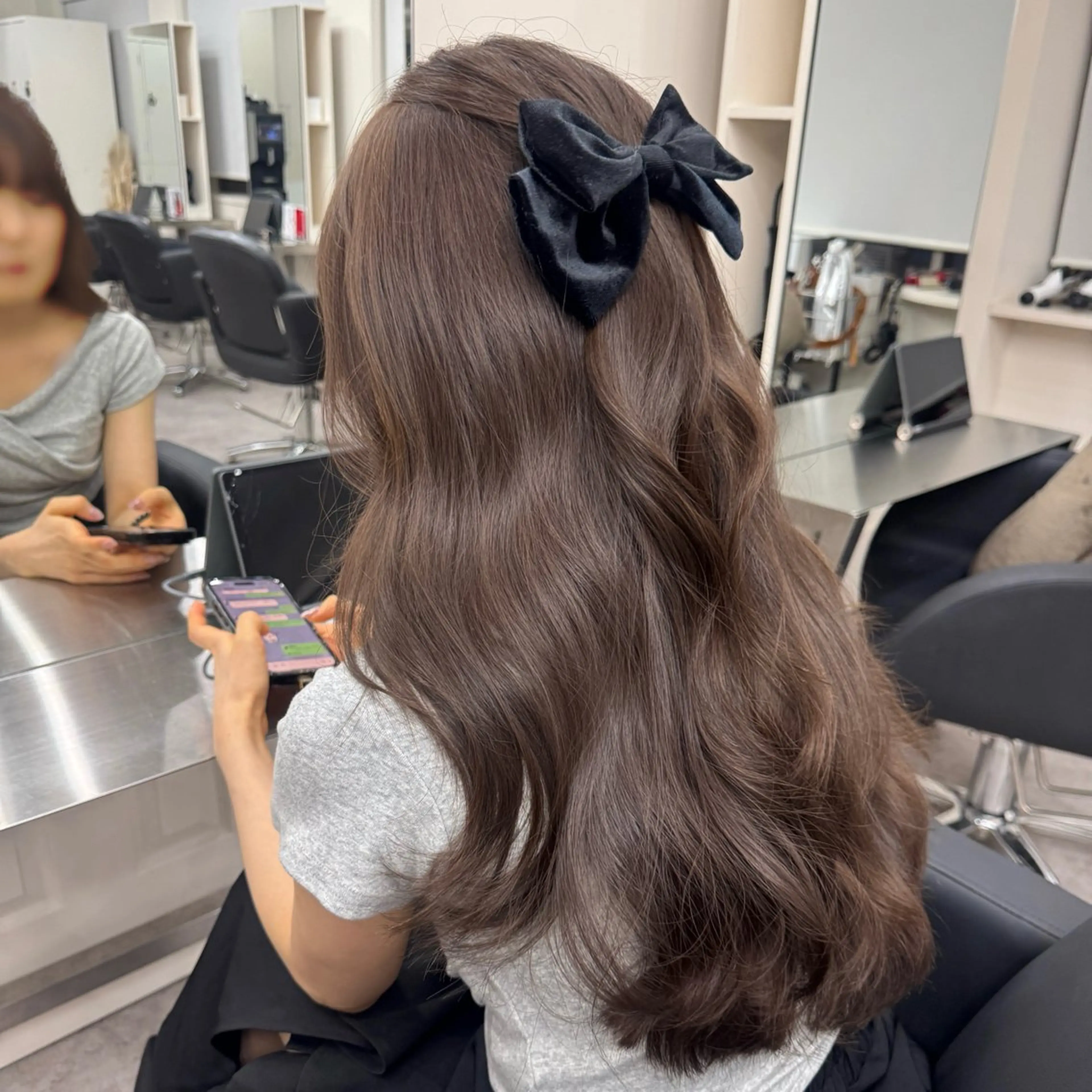 🎀【カット＋透明感アディクシーカラー＋ミルボン3step】✨#韓国の写真