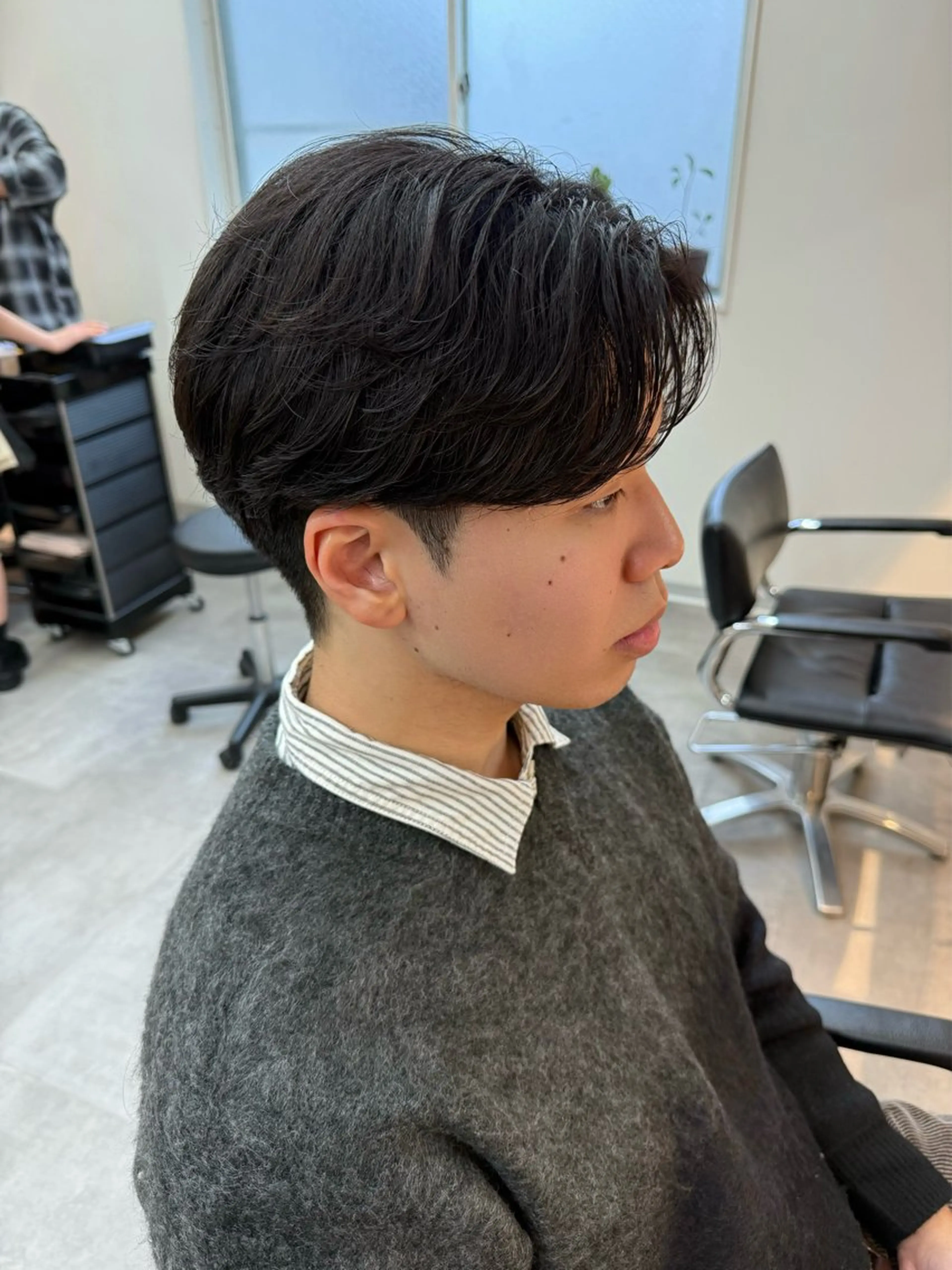 メンズ カット パーマ 美しいシルエットに◎ 韓国ヘア特化/下田のヘアスタイル