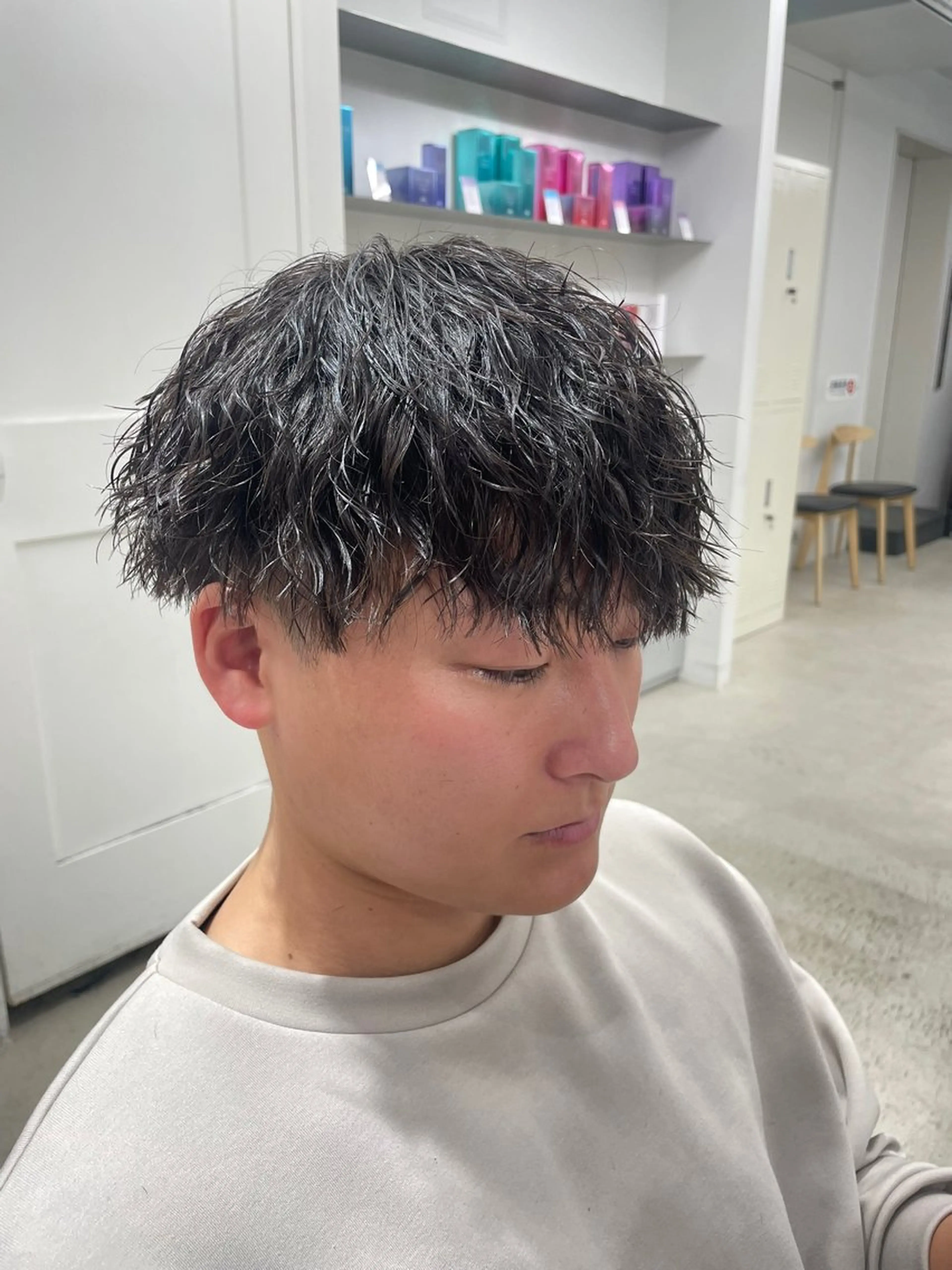 パーマ メンズ メンズパーマ ツイストスパイラルパーマ スパイラルパーマ カット パーマ メンズ/シャドウ/ 波巻き/kyogoのヘアスタイル